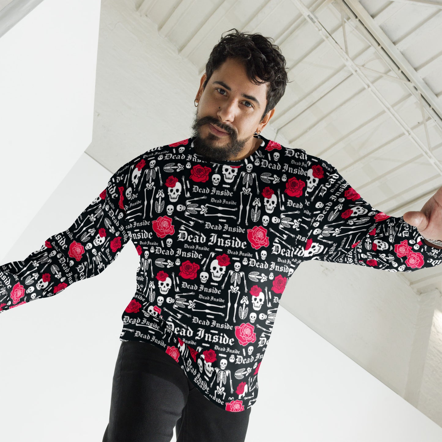 Sudadera con gráfico gótico "Dead Inside"