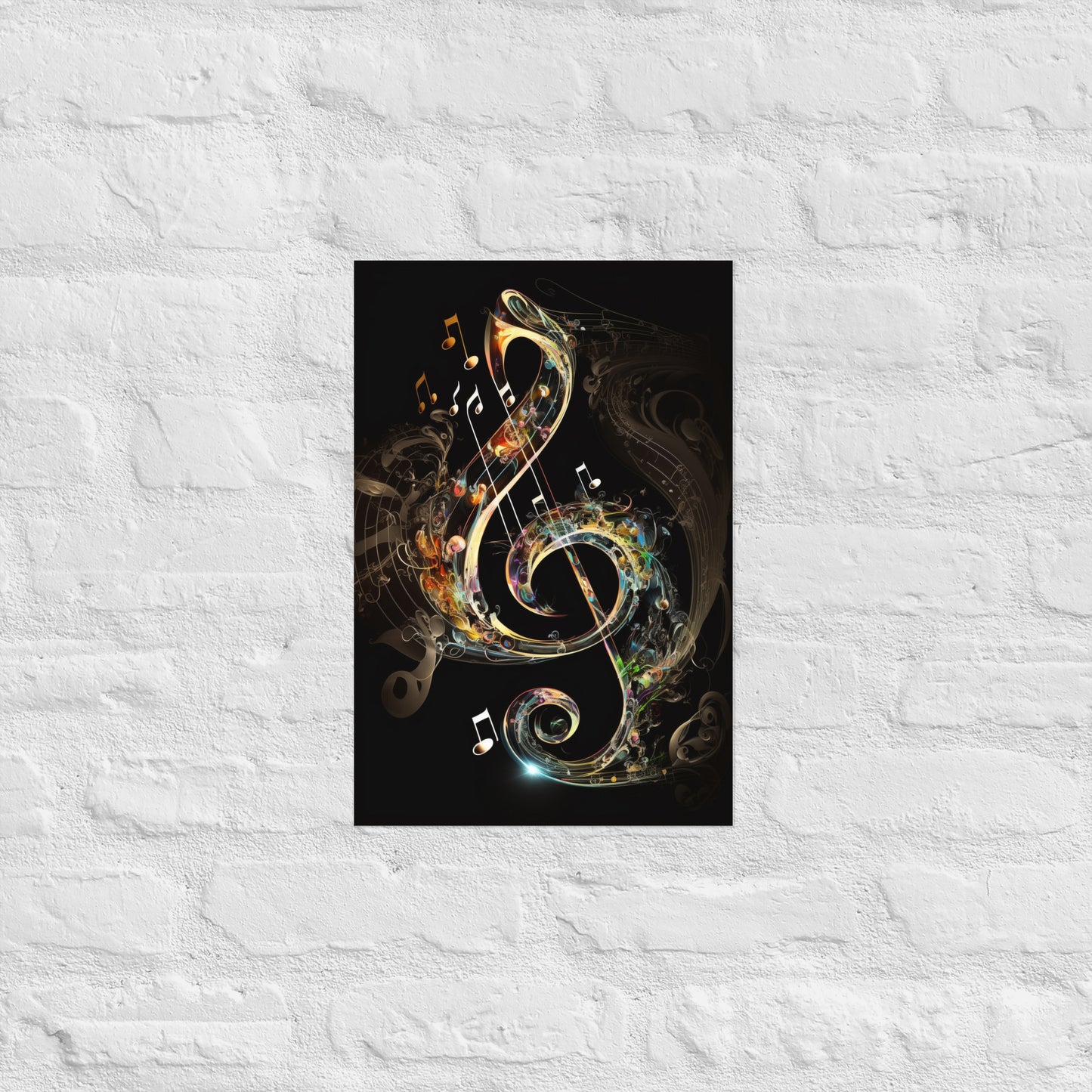 Póster de clave de sol