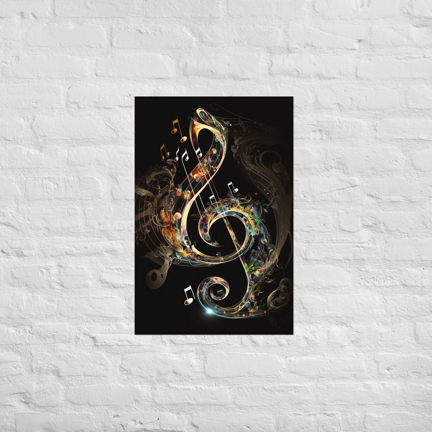Póster de clave de sol