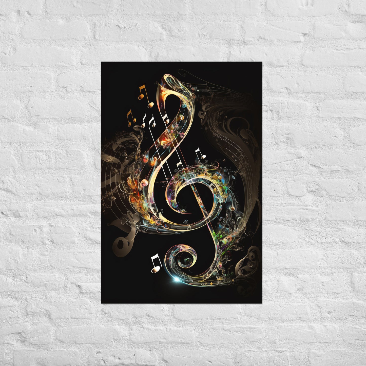 Póster de clave de sol