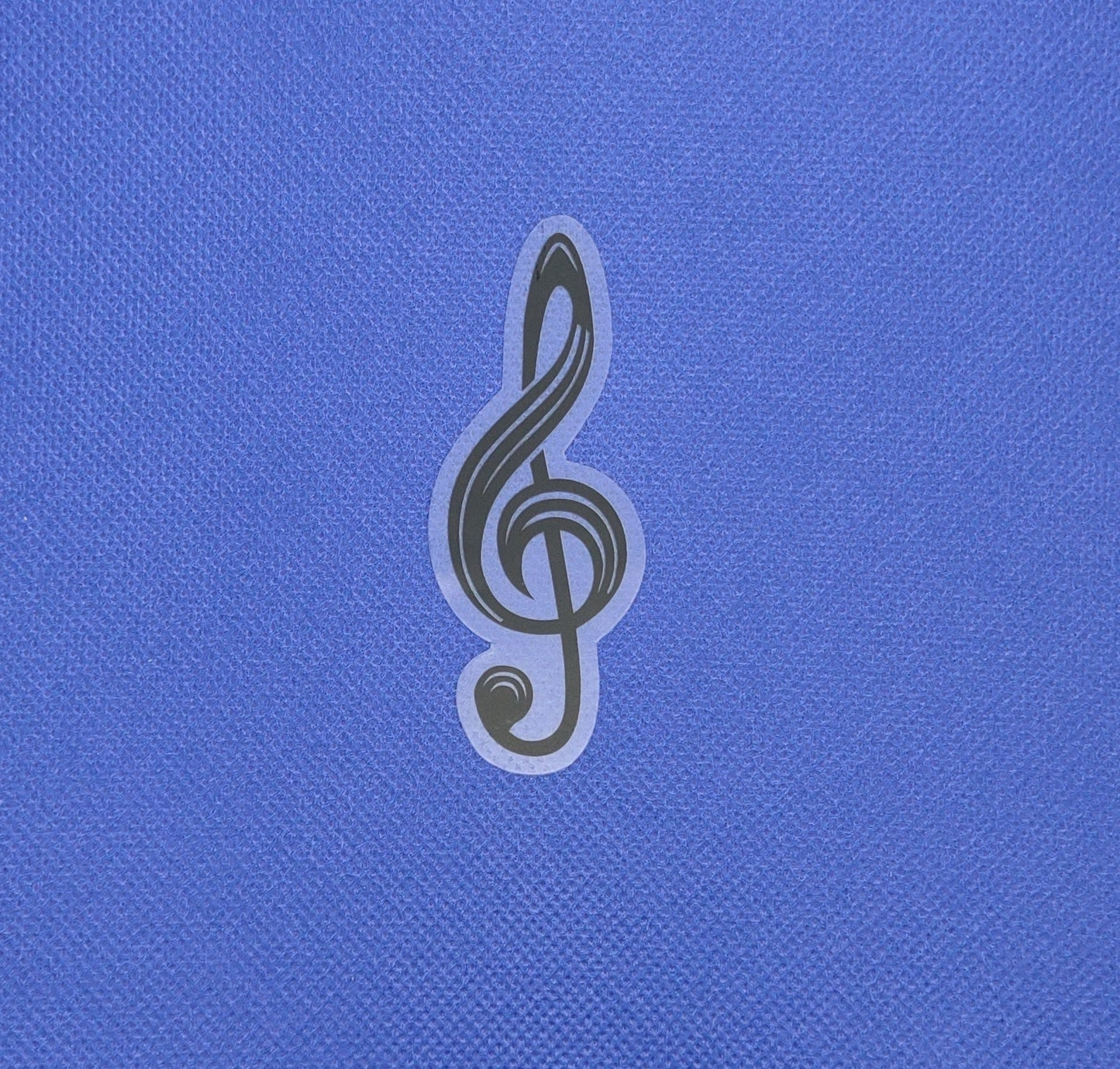 Treble Clef Transparent Vinyl Sticker – Minimalist Music Decal for Musicians