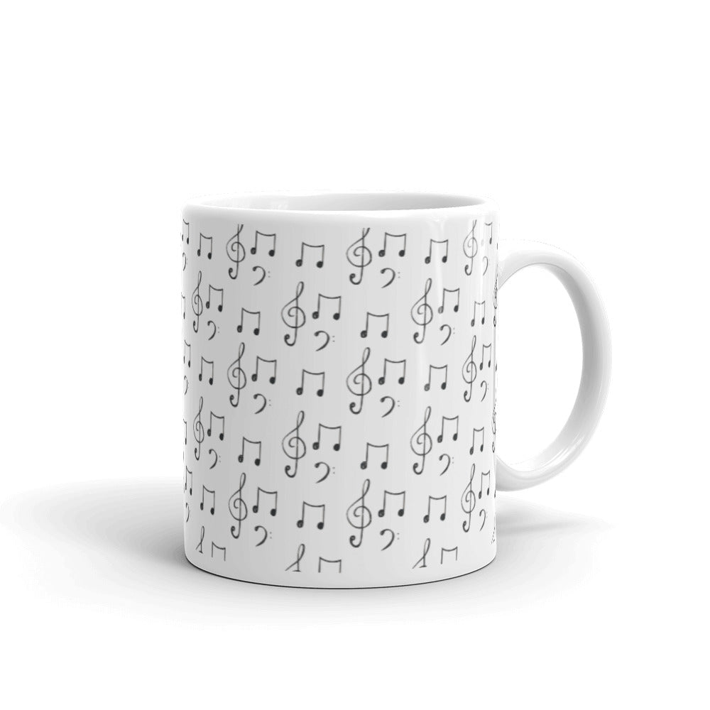Taza de notas melódicas