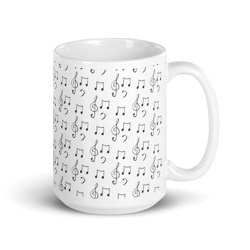 Taza de notas melódicas