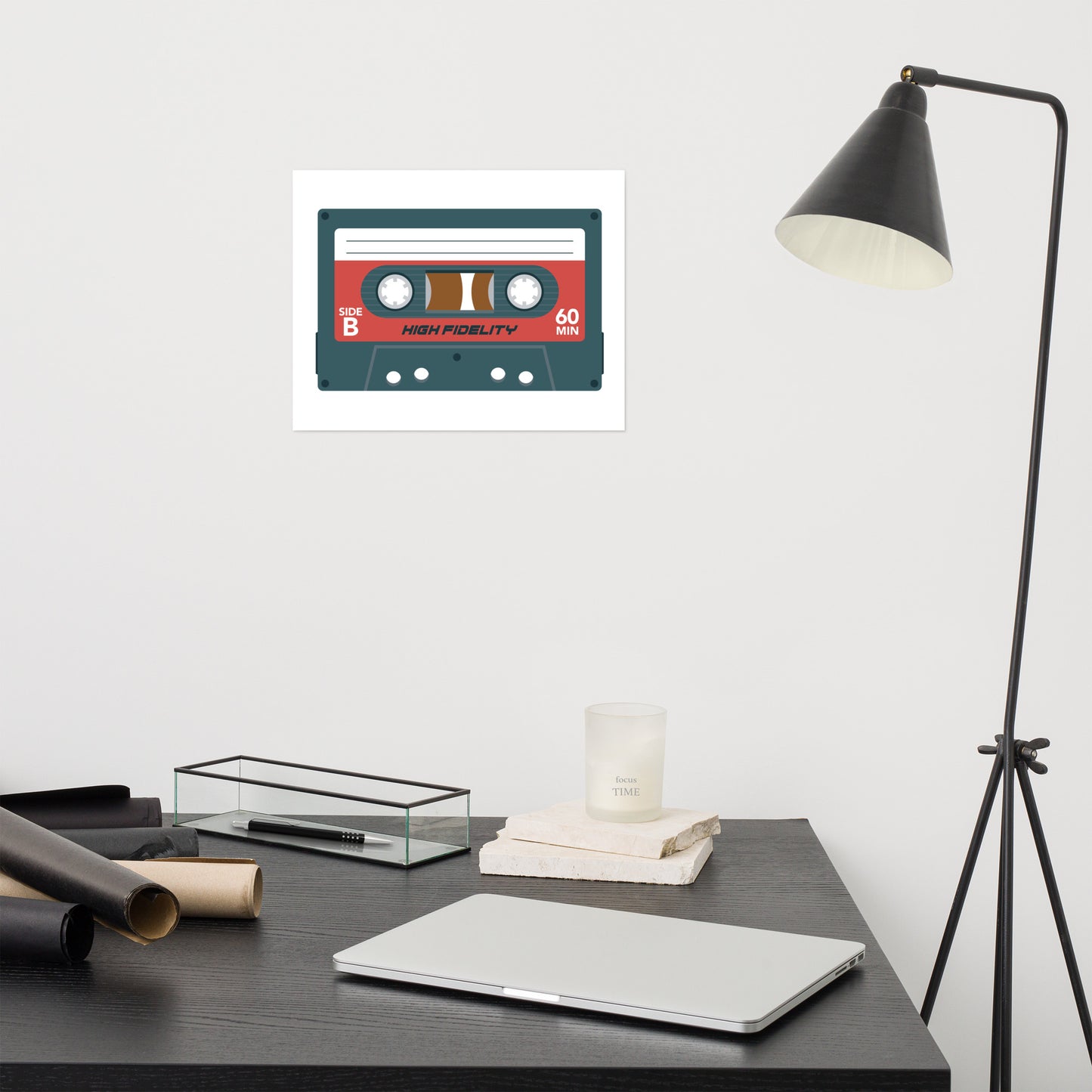 Póster de casete retro de alta fidelidad