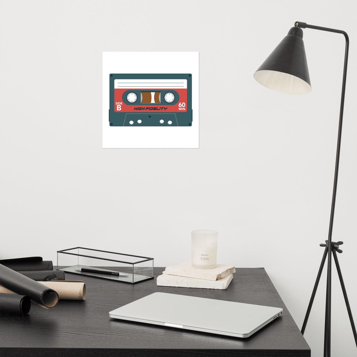 Póster de casete retro de alta fidelidad
