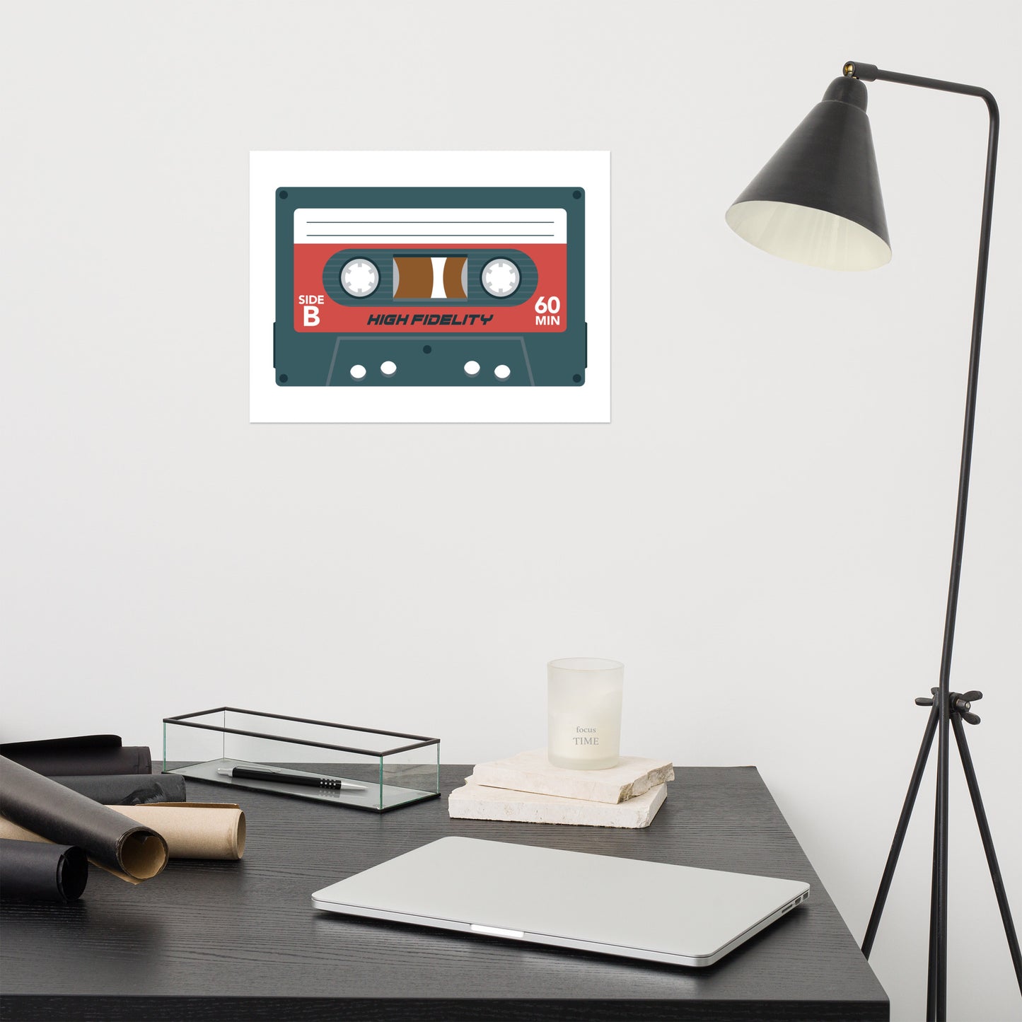 Póster de casete retro de alta fidelidad