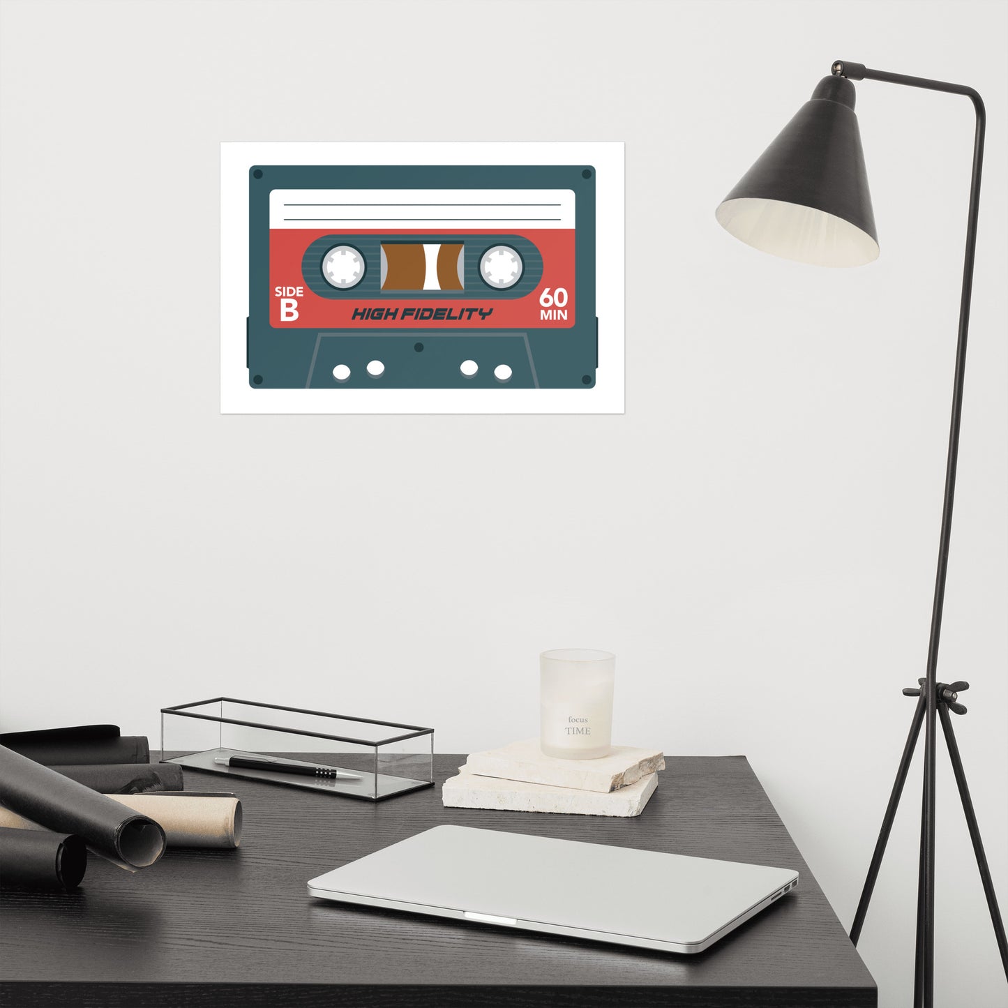 Póster de casete retro de alta fidelidad