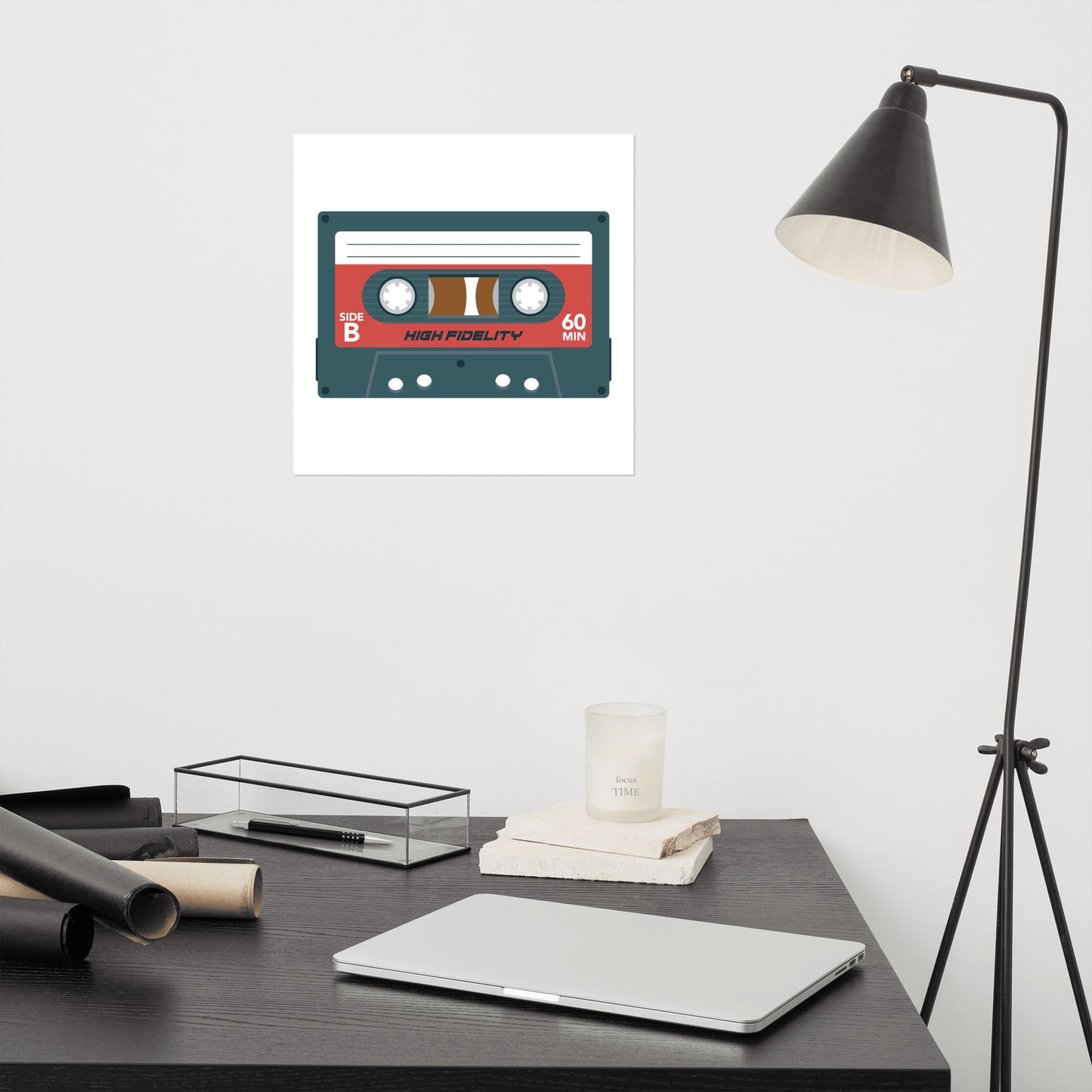 Póster de casete retro de alta fidelidad