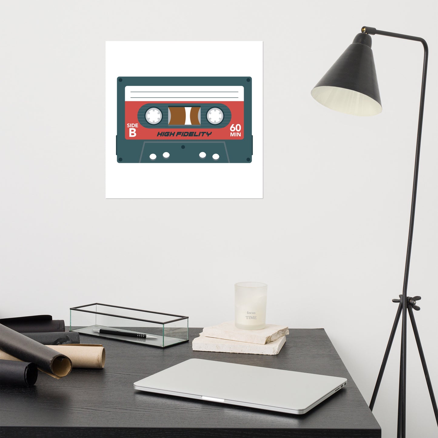Póster de casete retro de alta fidelidad