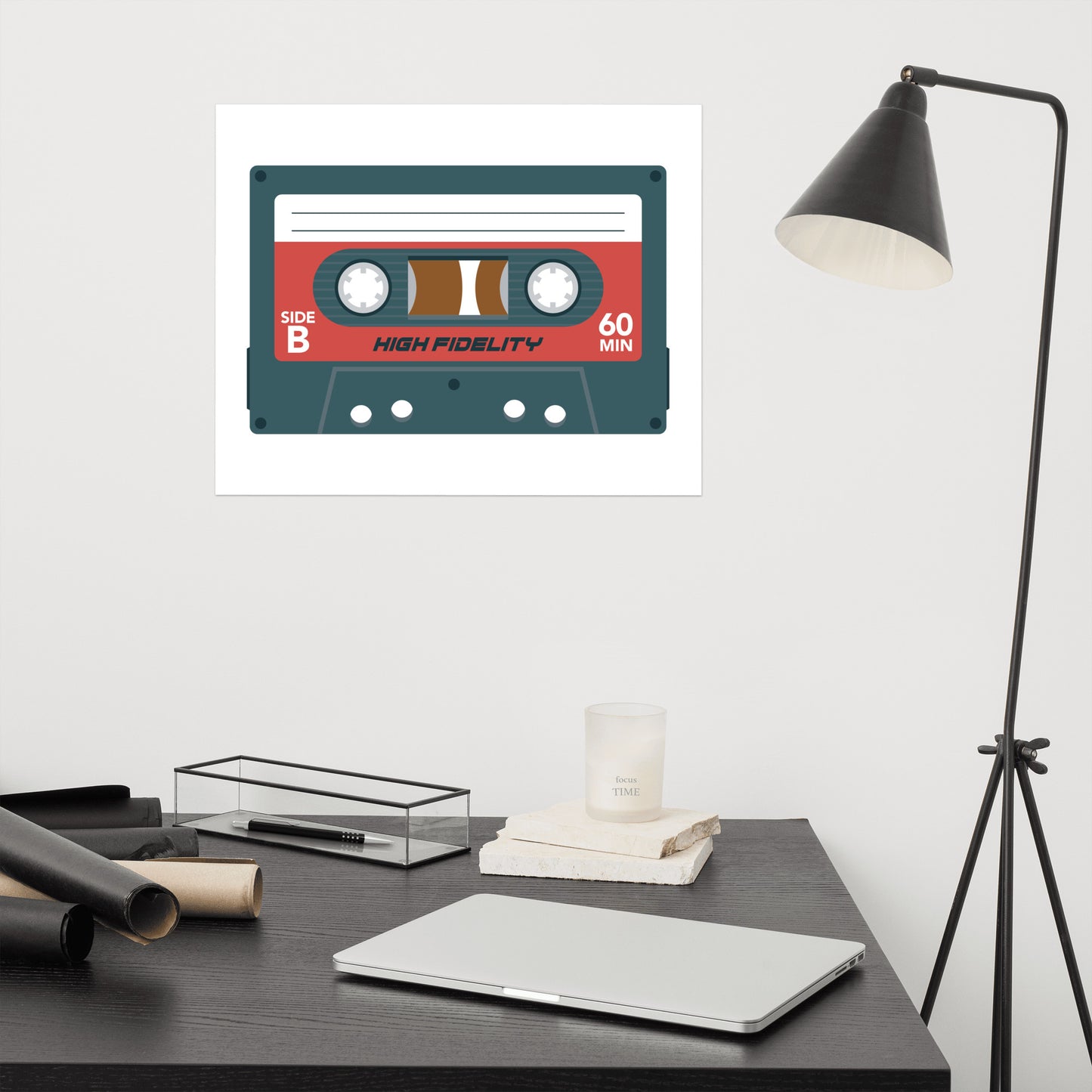 Póster de casete retro de alta fidelidad