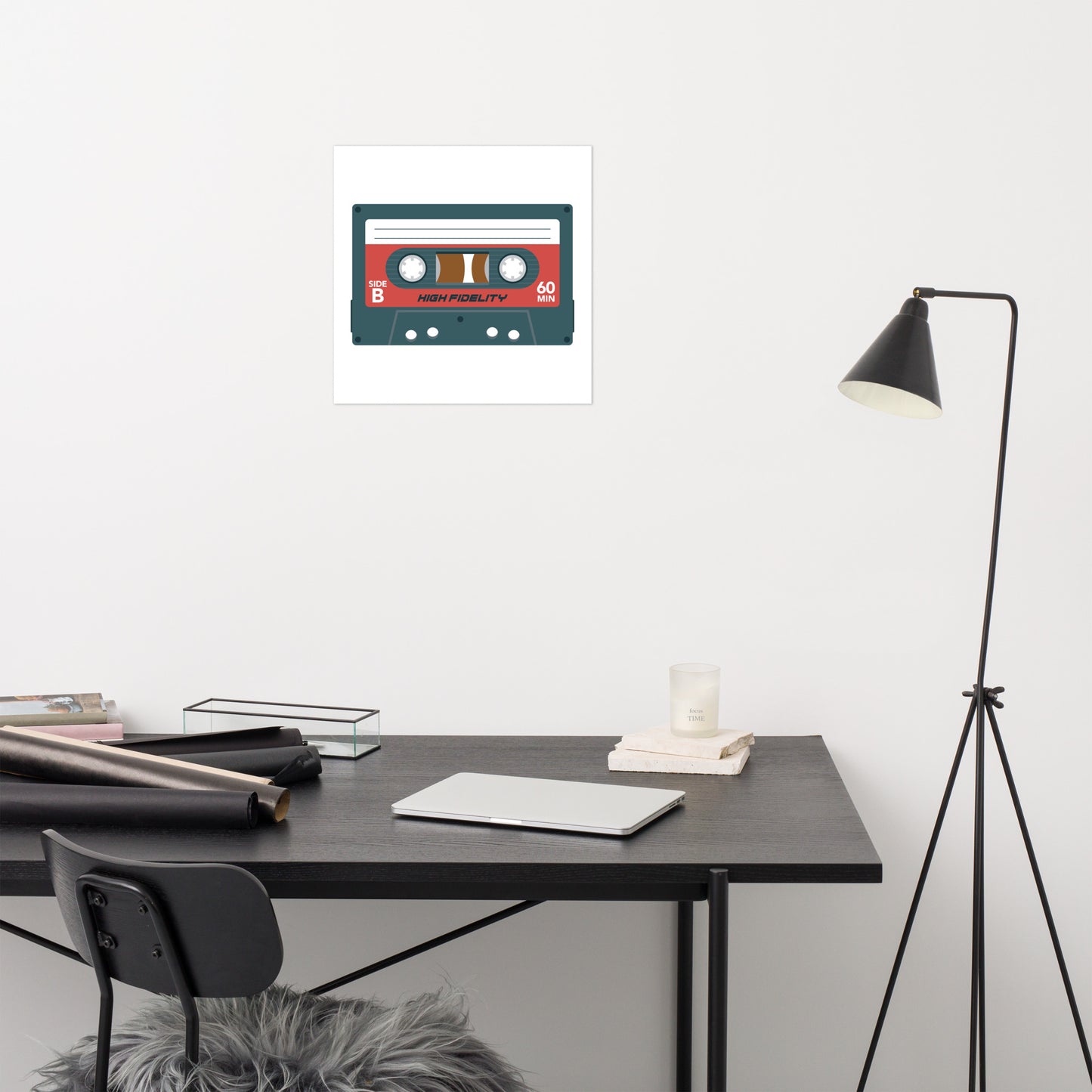 Póster de casete retro de alta fidelidad