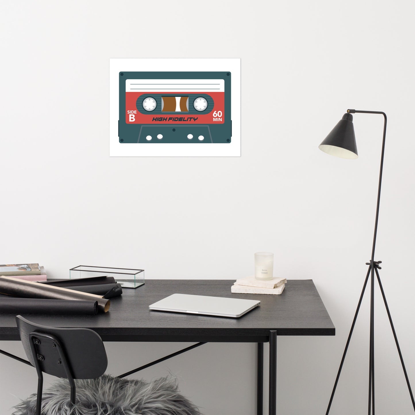 Póster de casete retro de alta fidelidad