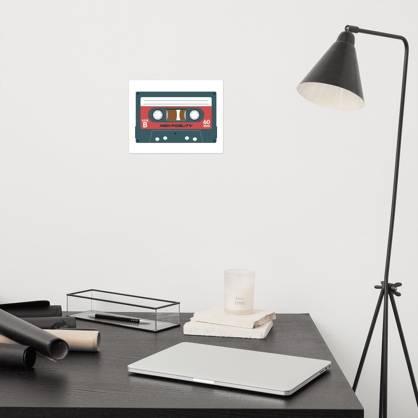 Póster de casete retro de alta fidelidad