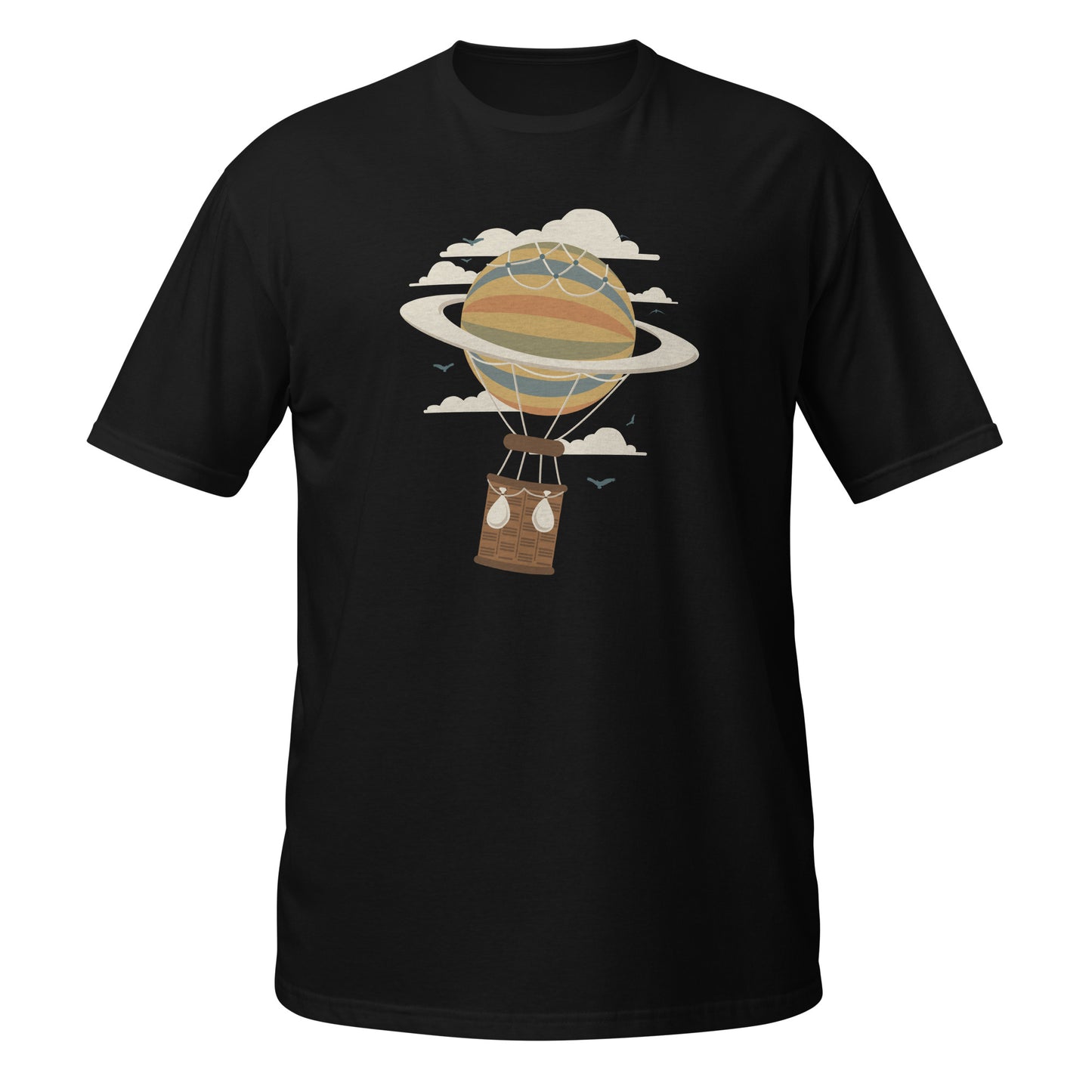 Camiseta gráfica de aventura en globo de Saturno