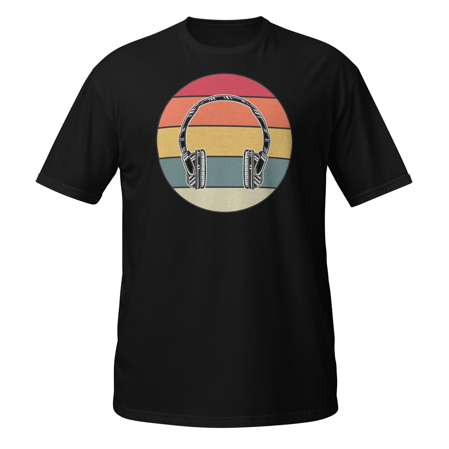 Camiseta con auriculares retro