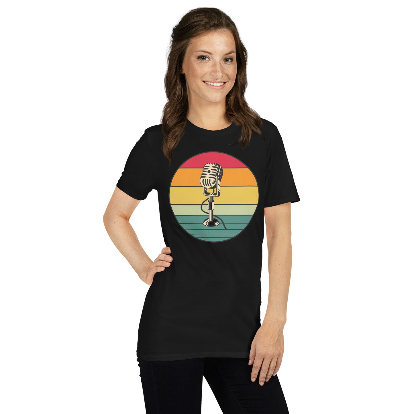 Camiseta de micrófono retro