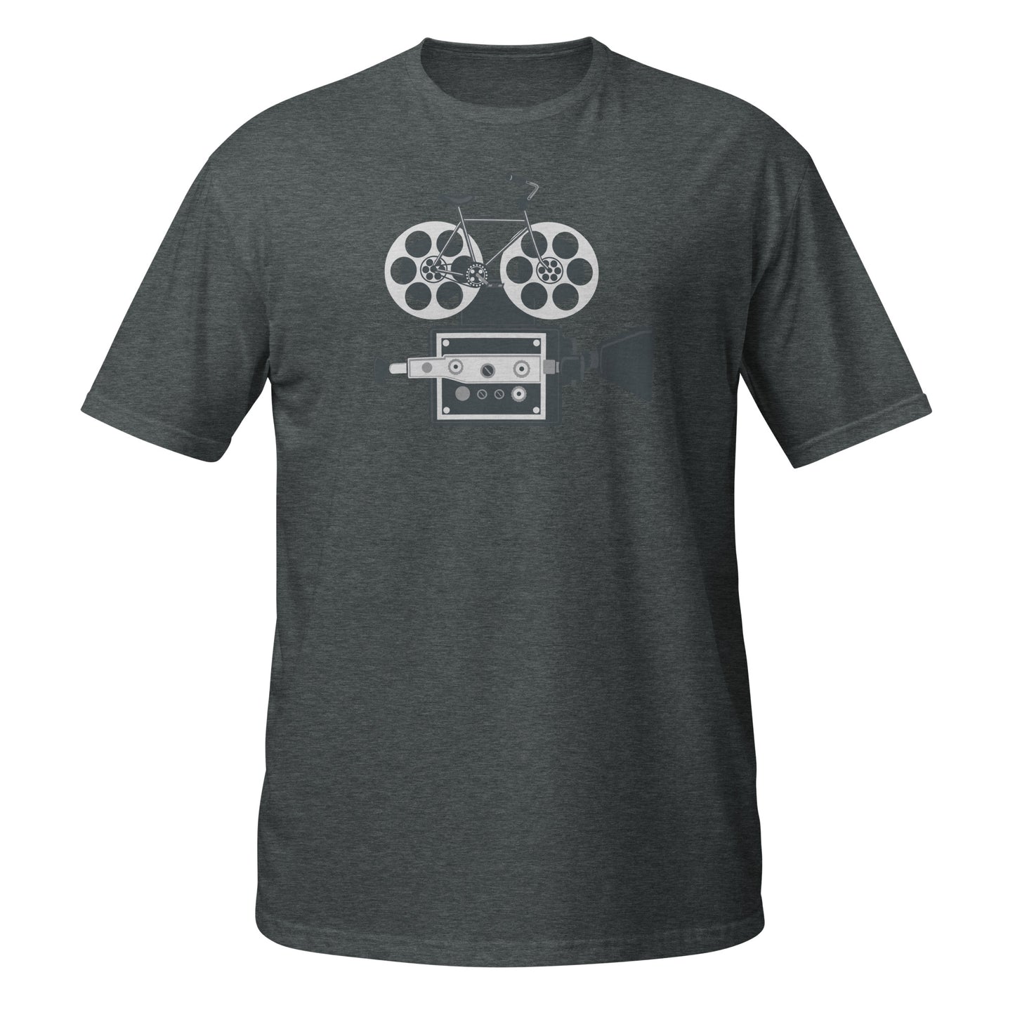 Camiseta gráfica de fusión de ciclismo y cine