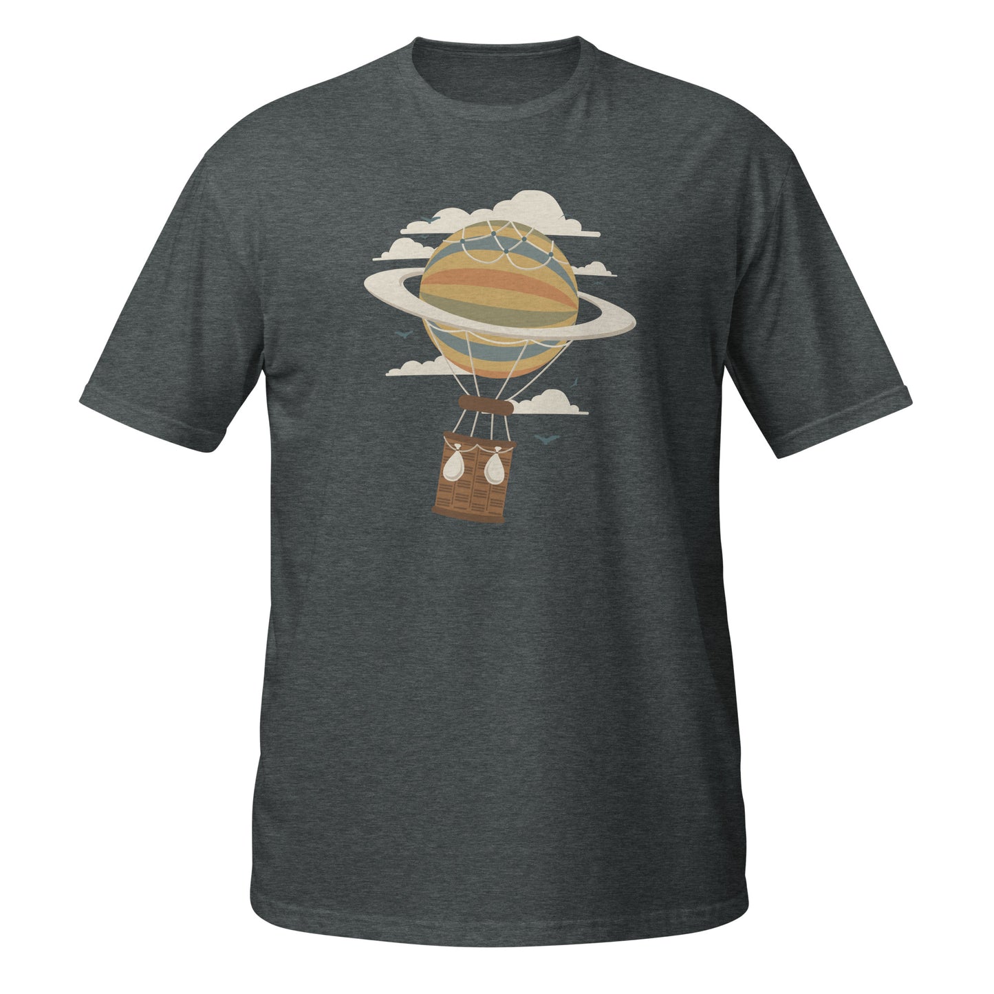 Camiseta gráfica de aventura en globo de Saturno