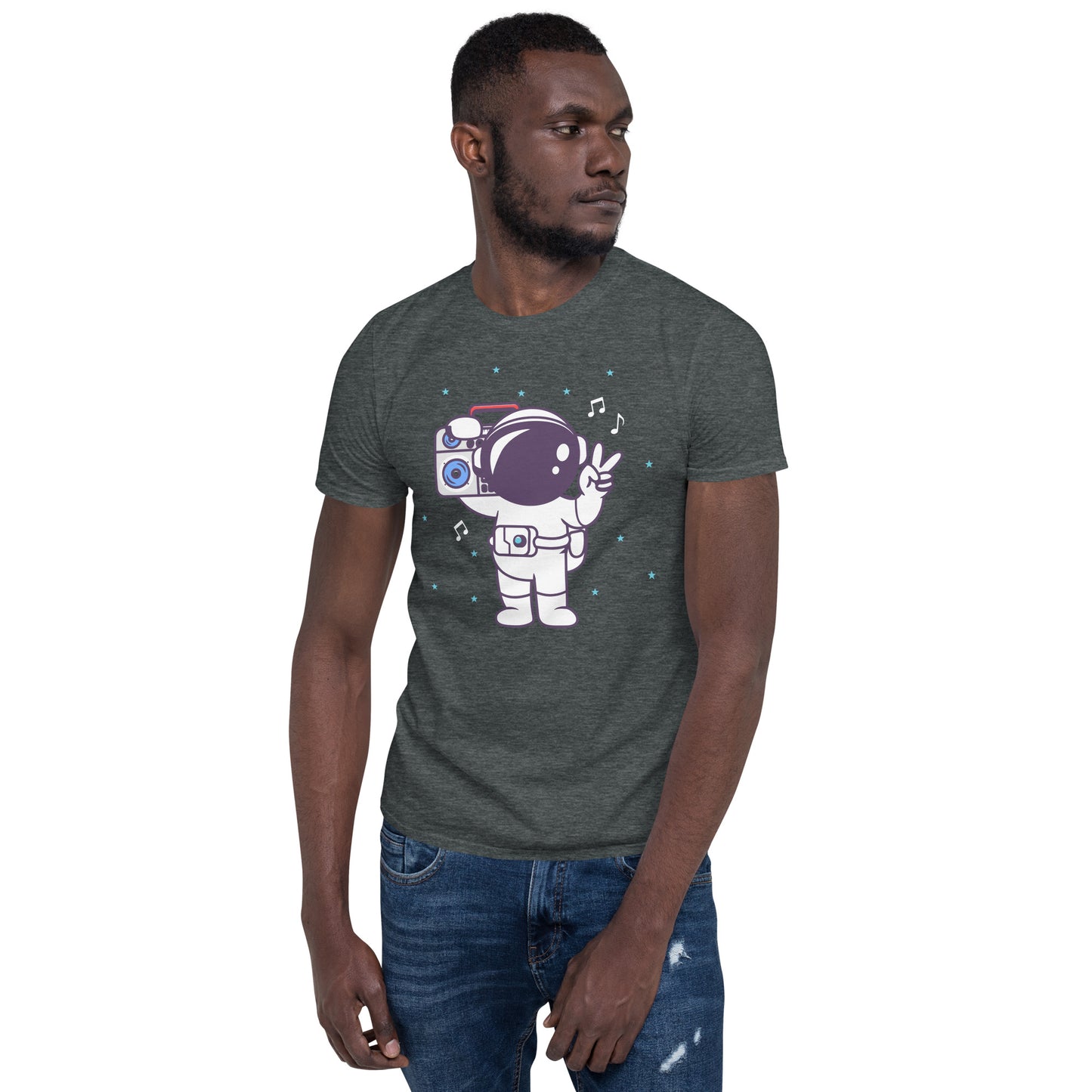 Camiseta gráfica musical de astronauta Space Grooves