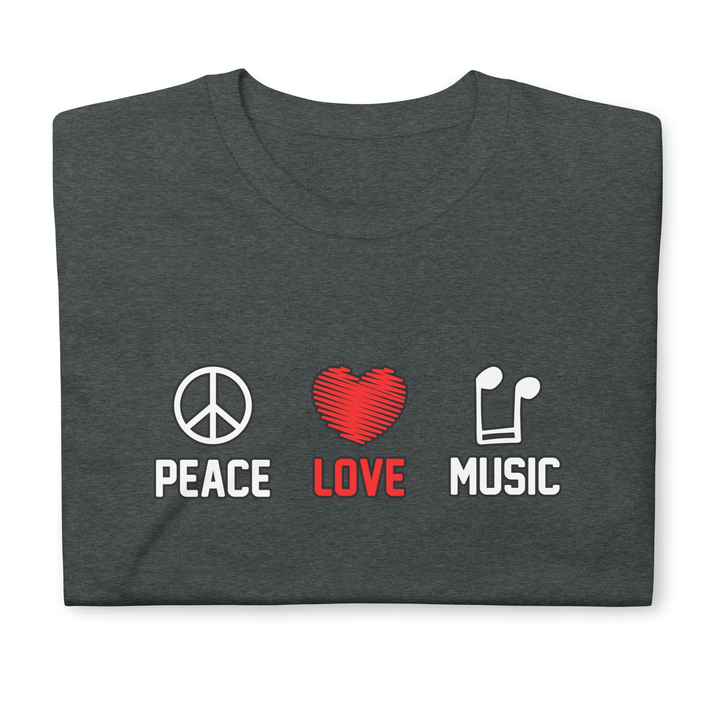 Camiseta de música Peace Love