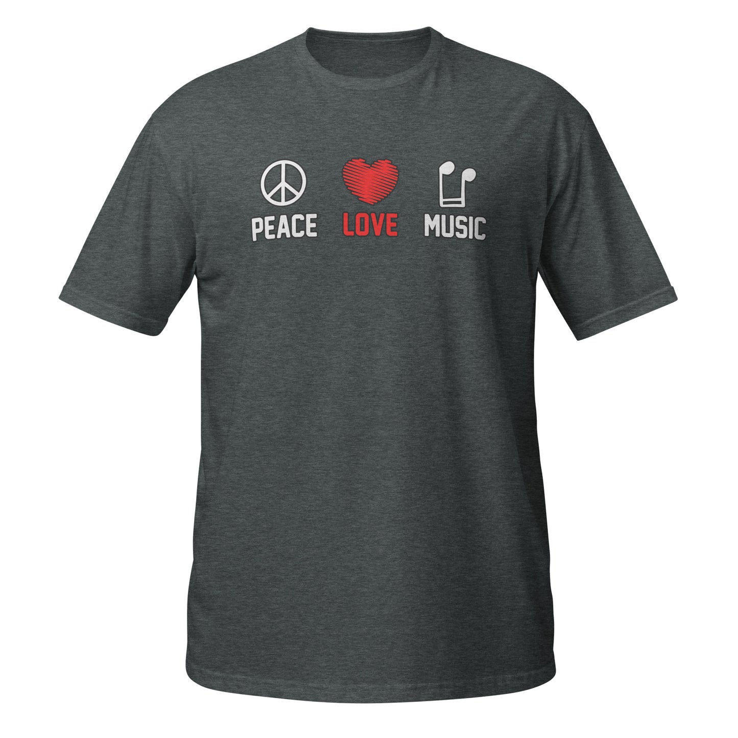Camiseta de música Peace Love