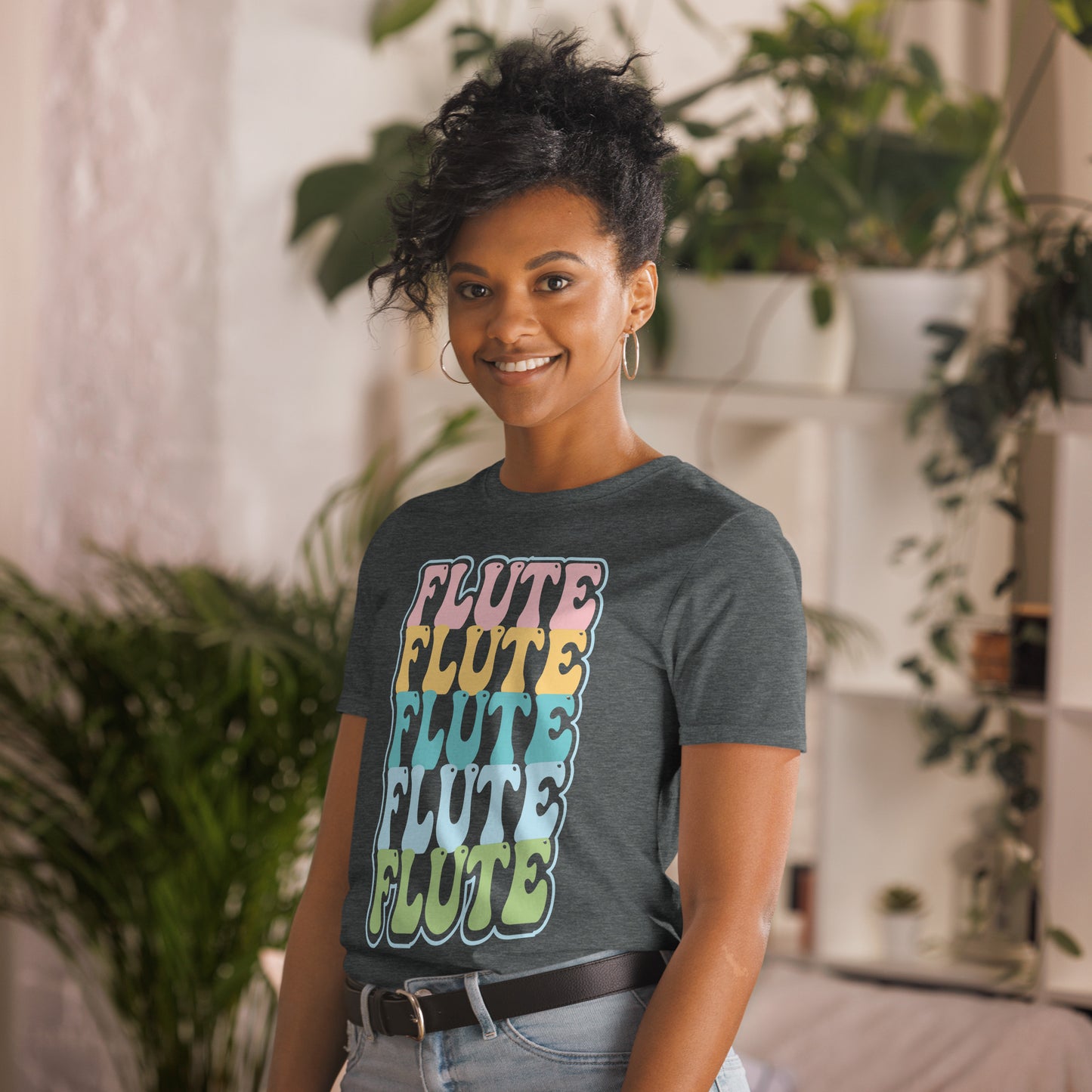 Camiseta retro de flauta