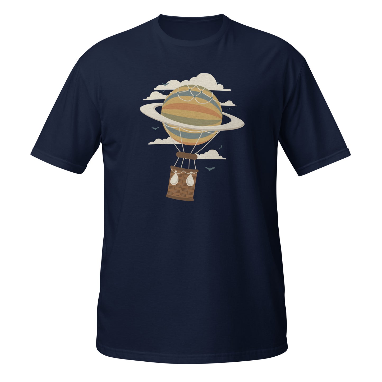 Camiseta gráfica de aventura en globo de Saturno