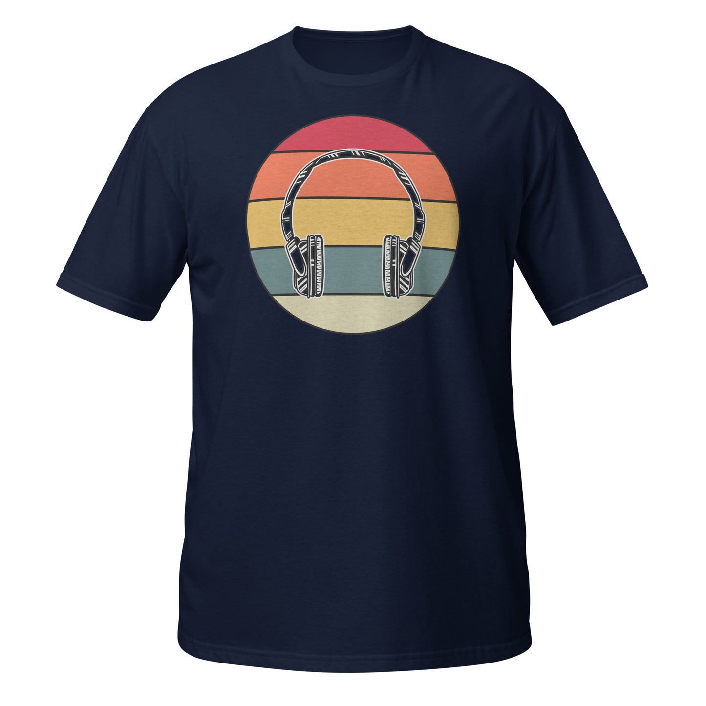 Camiseta con auriculares retro
