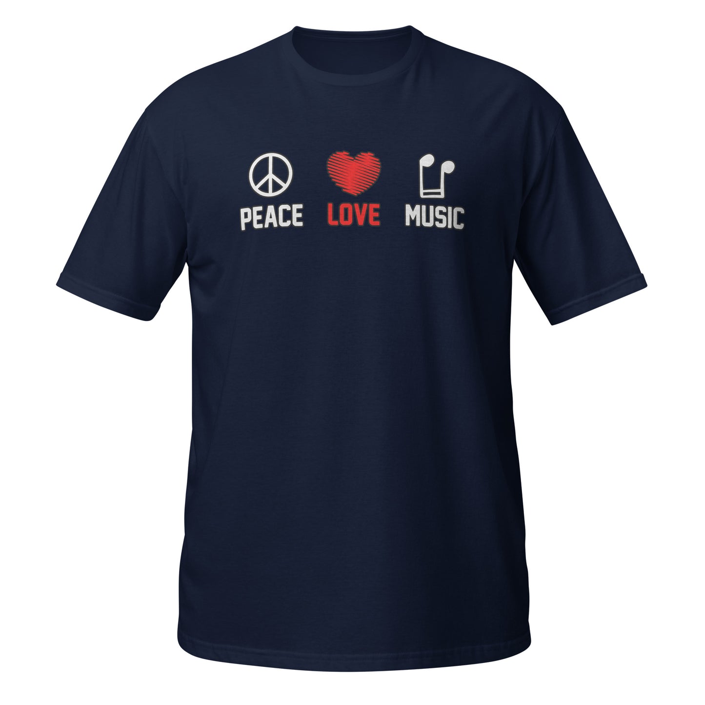 Camiseta de música Peace Love
