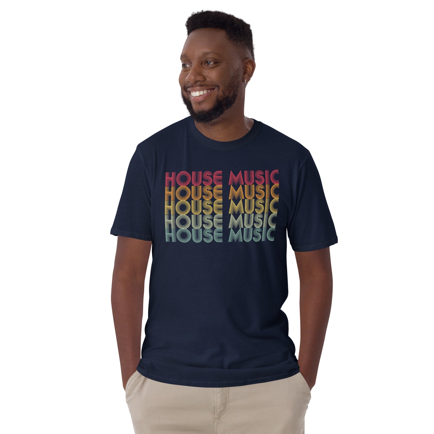 Camiseta de música house retro