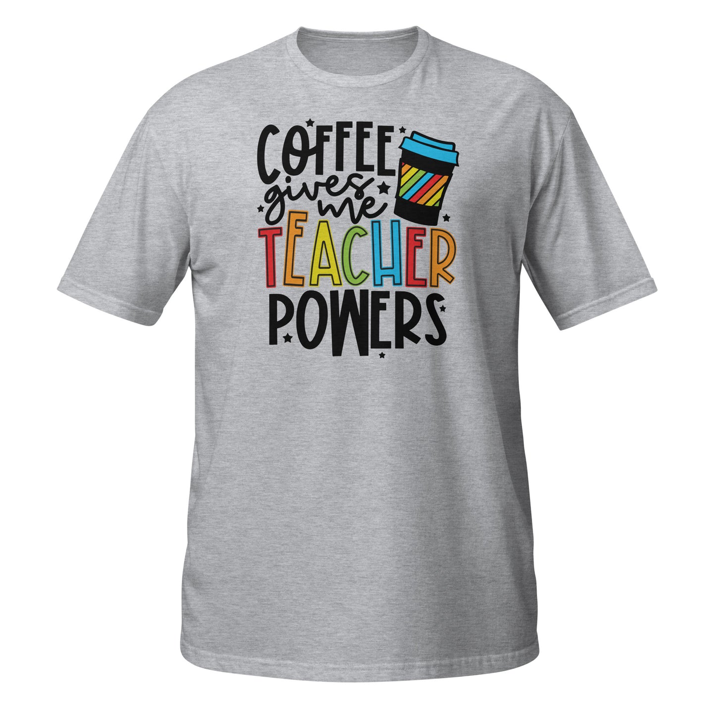 Camiseta "El café me da poderes de maestro"