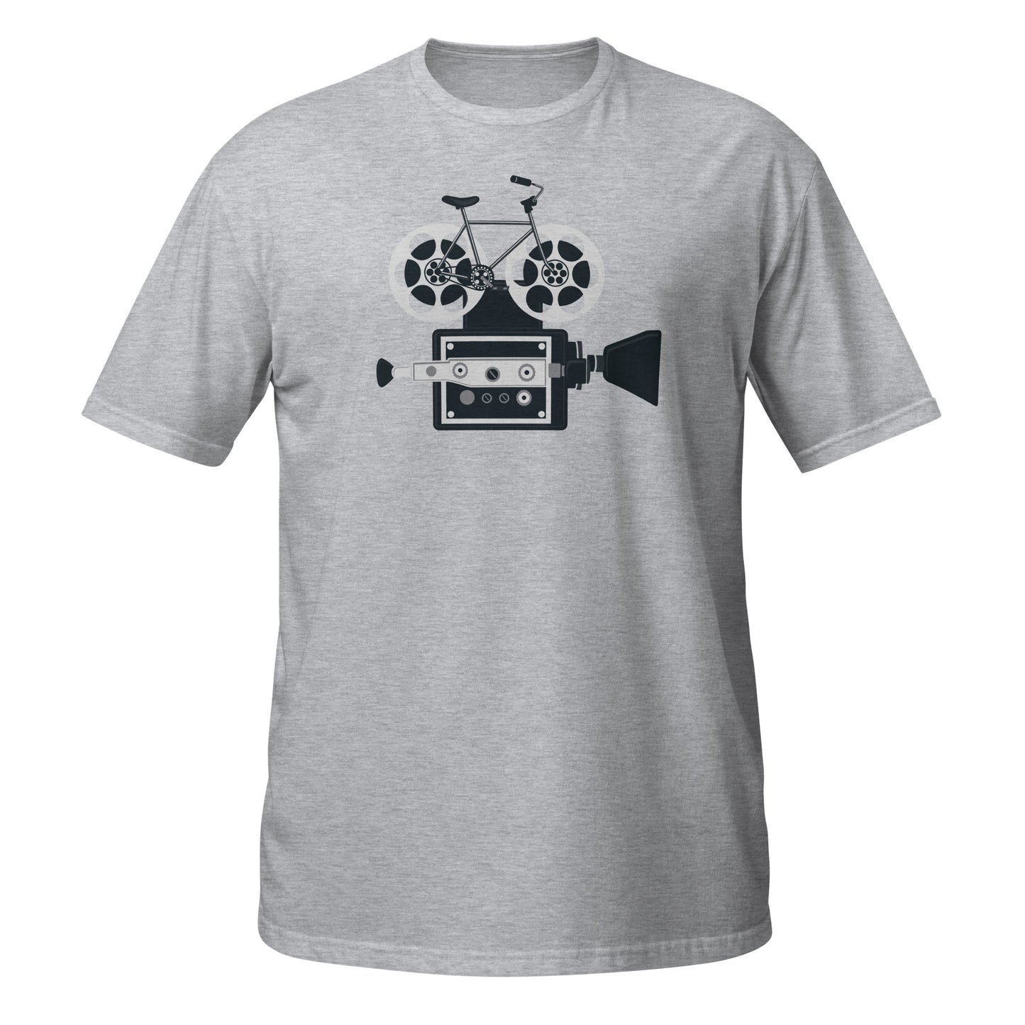 Camiseta gráfica de fusión de ciclismo y cine