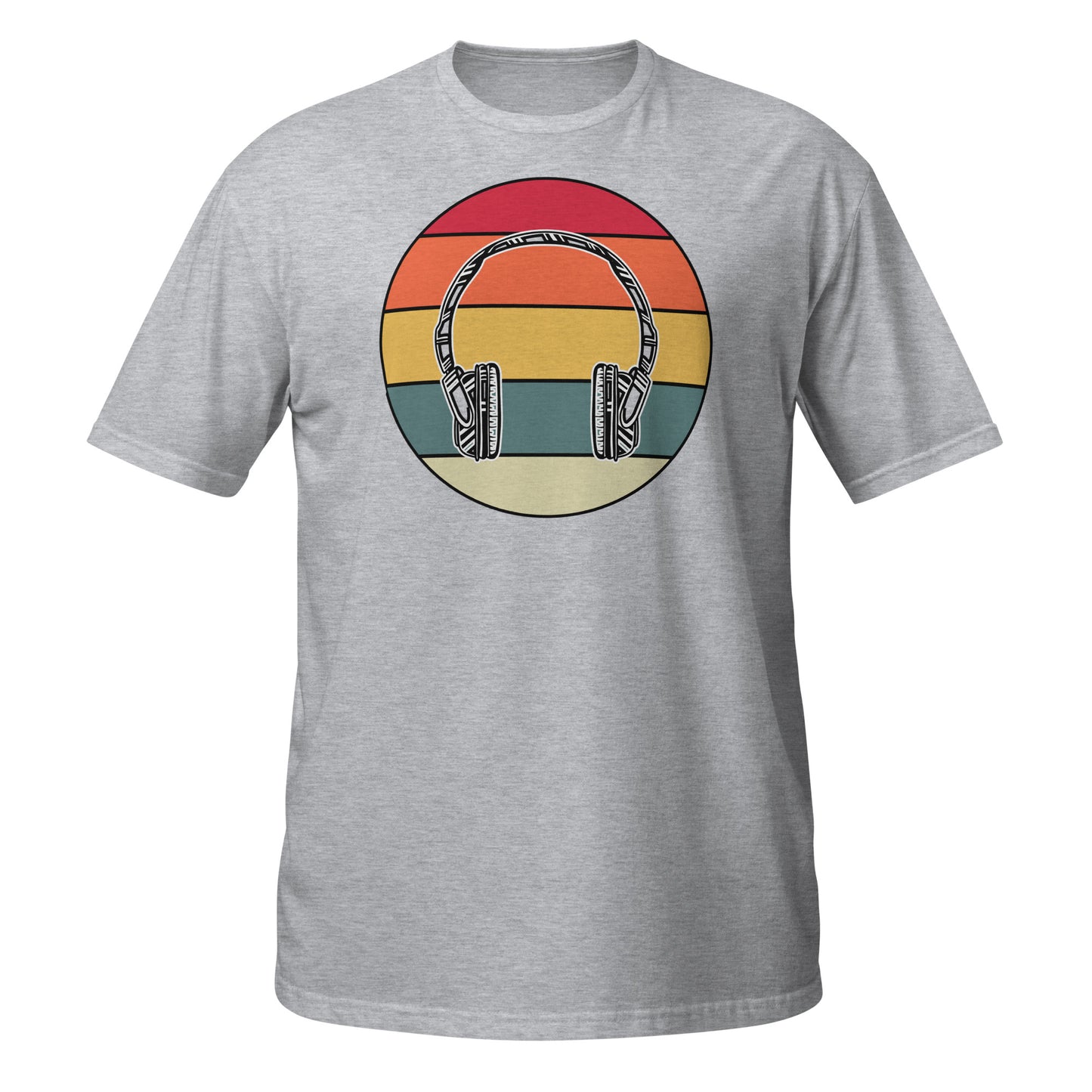 Camiseta con auriculares retro