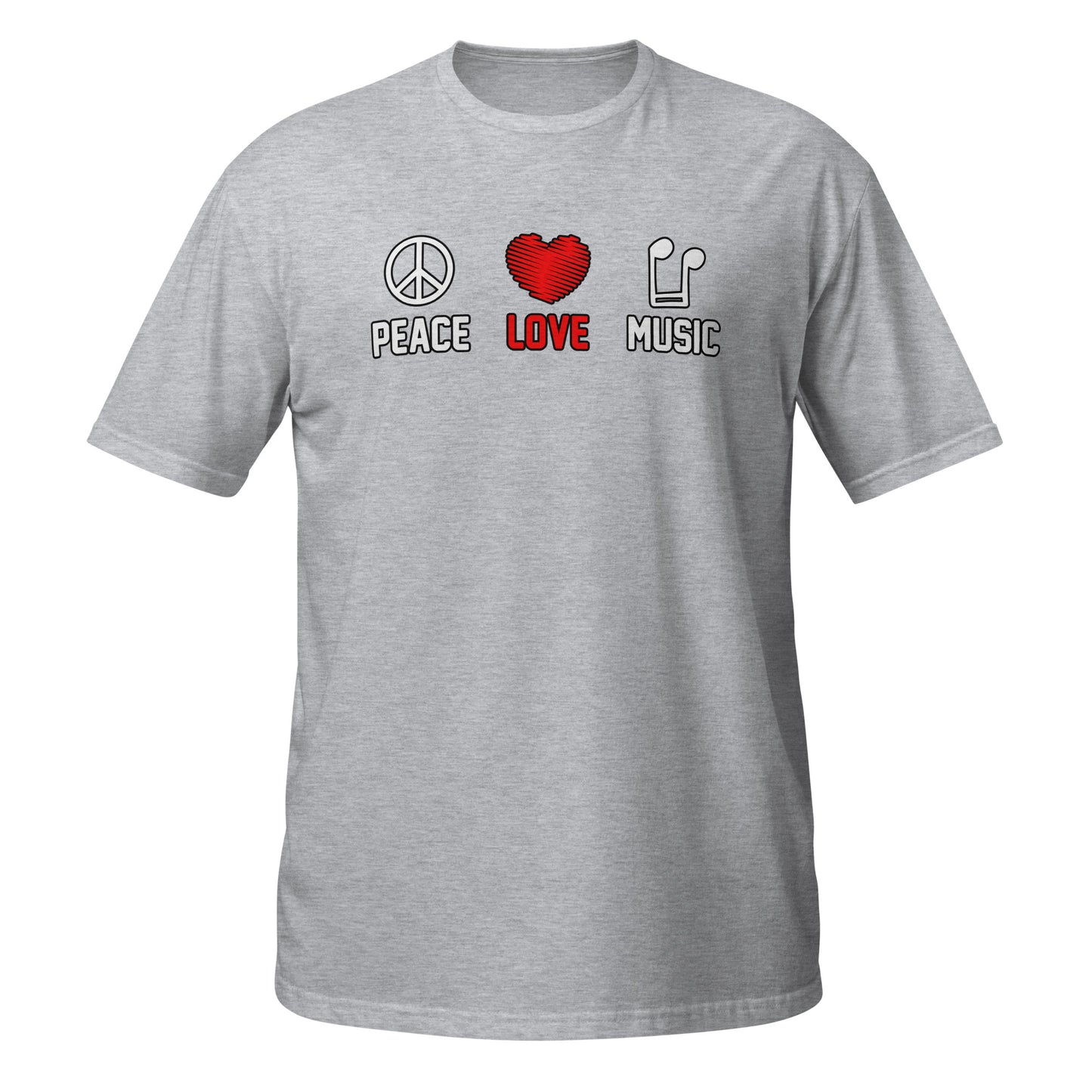 Camiseta de música Peace Love