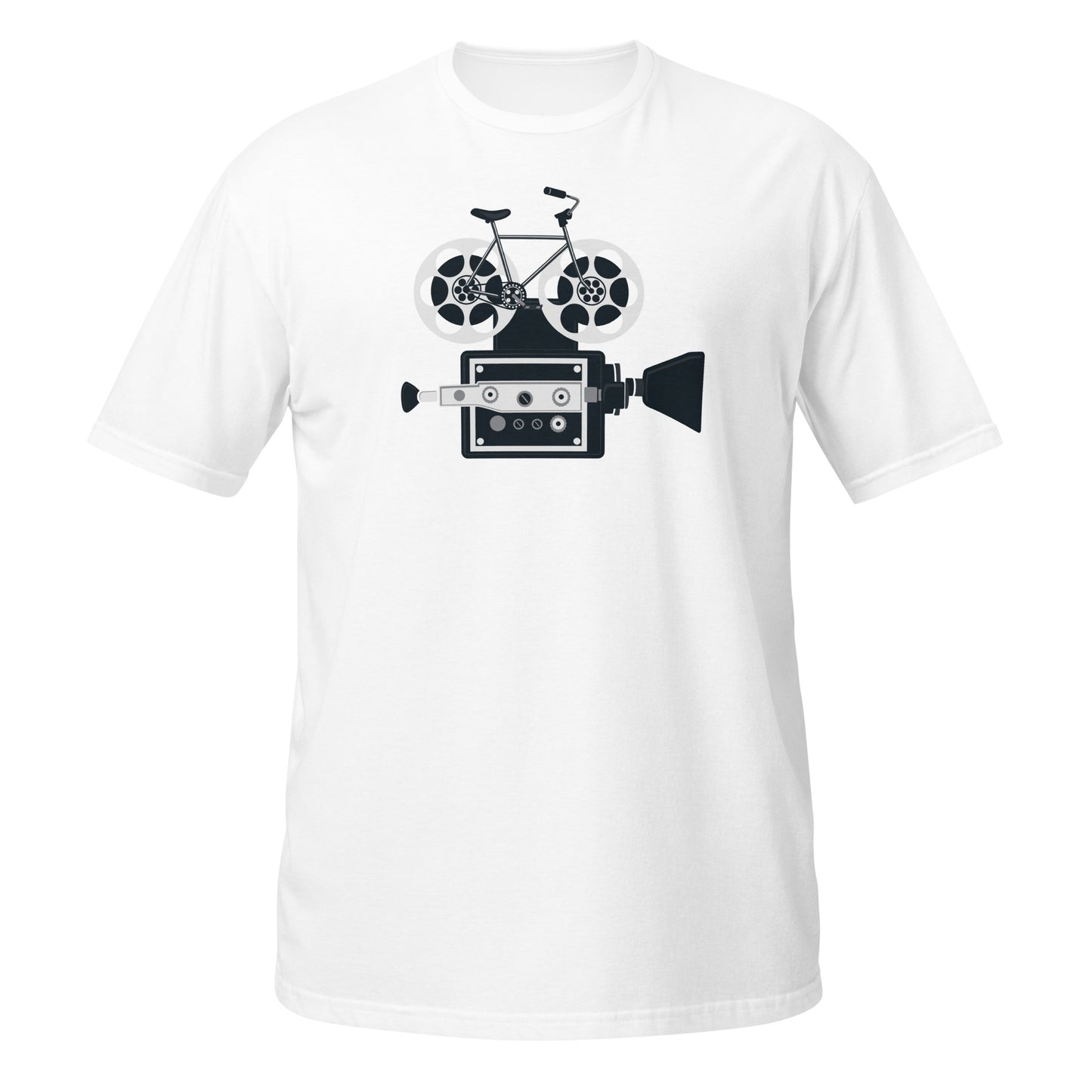Camiseta gráfica de fusión de ciclismo y cine