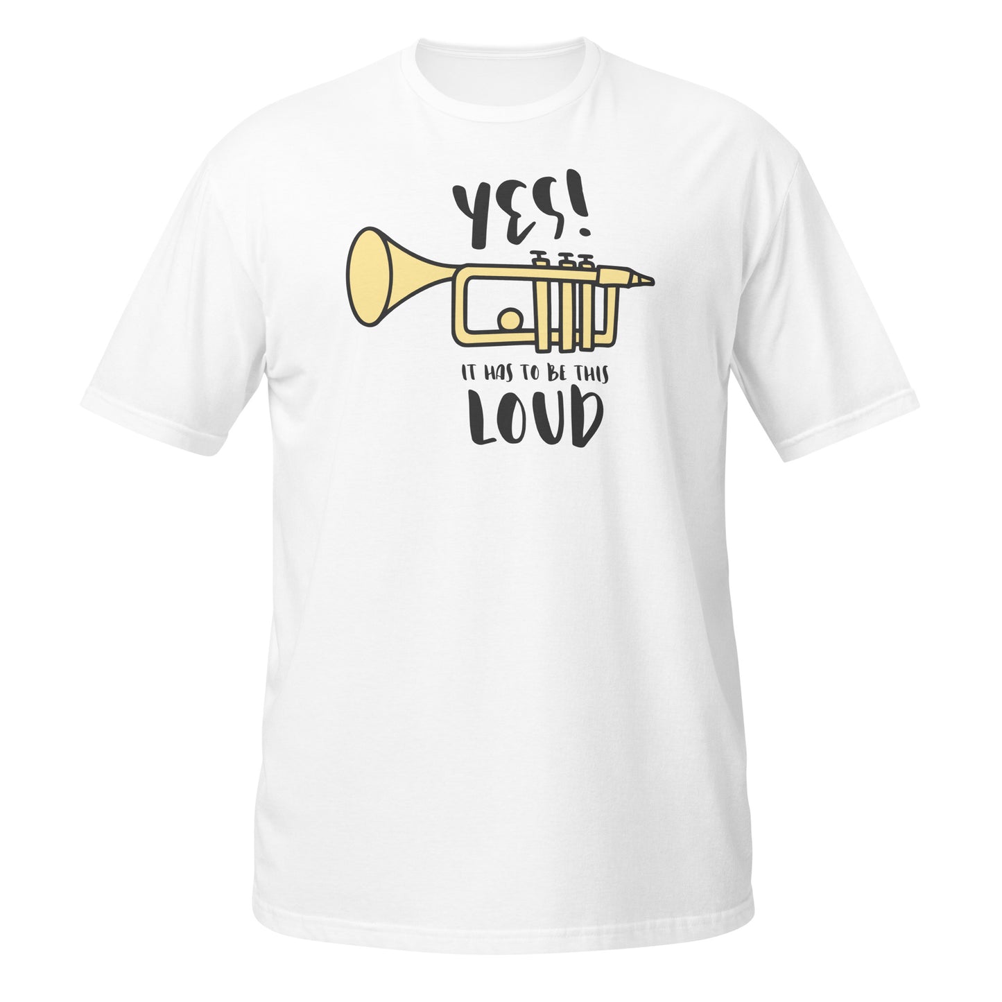 ¡Sí! Tiene que ser esta camiseta de trompeta ruidosa