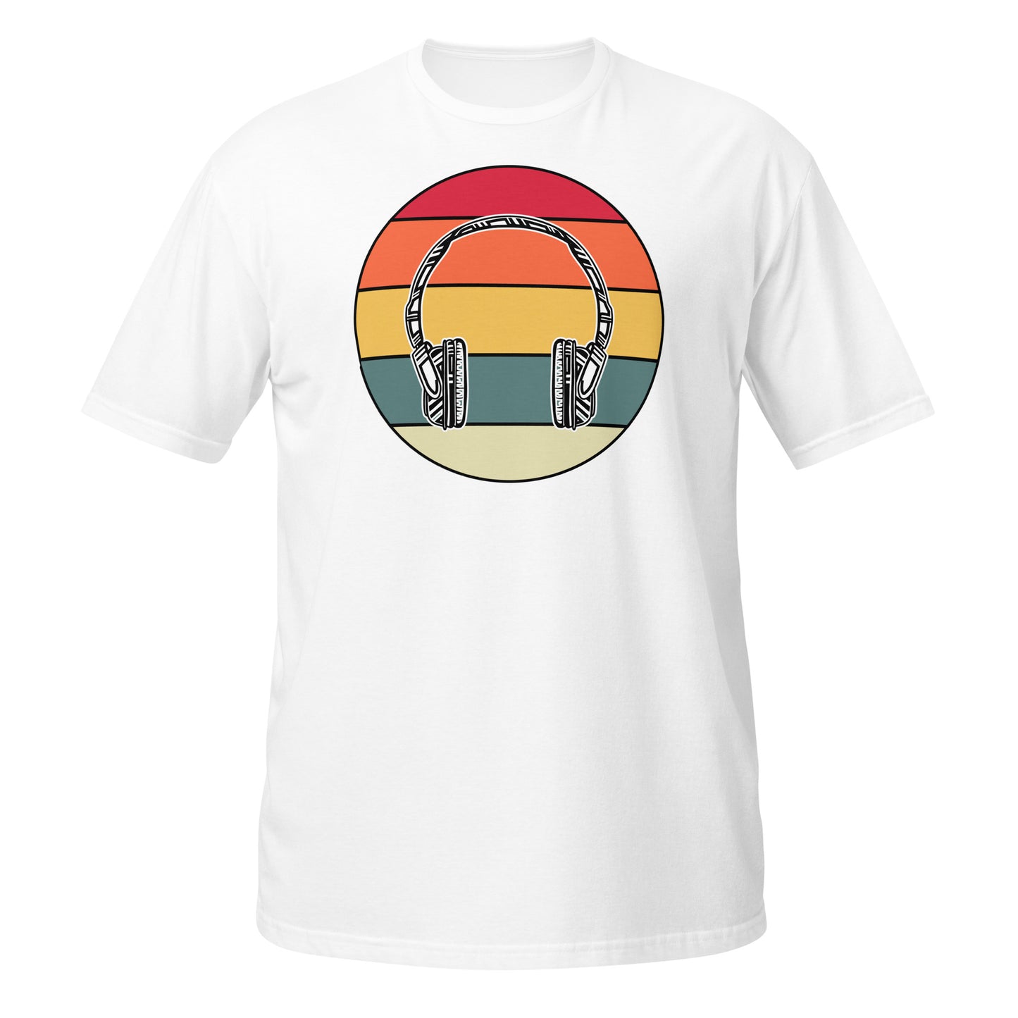 Camiseta con auriculares retro