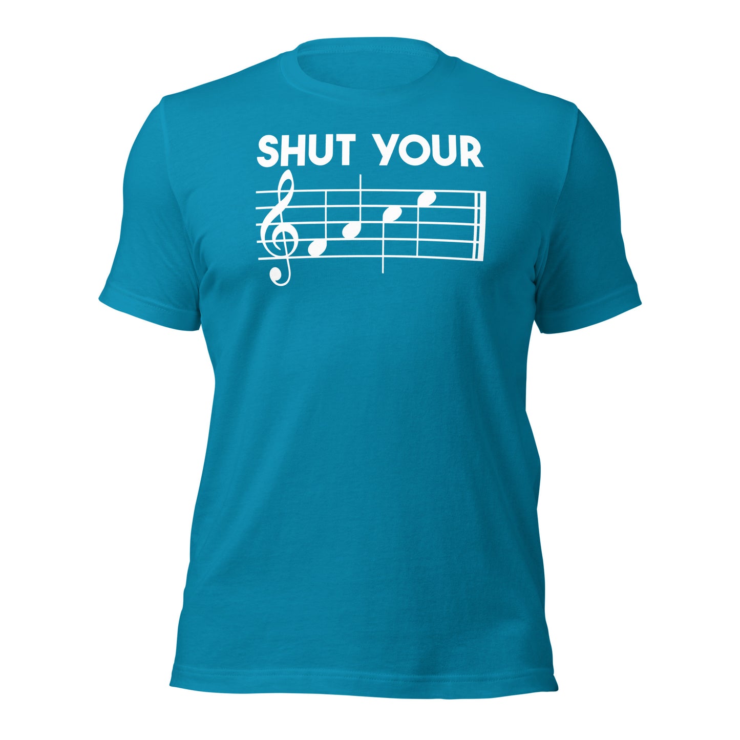Cierra la cara Camiseta con notas musicales