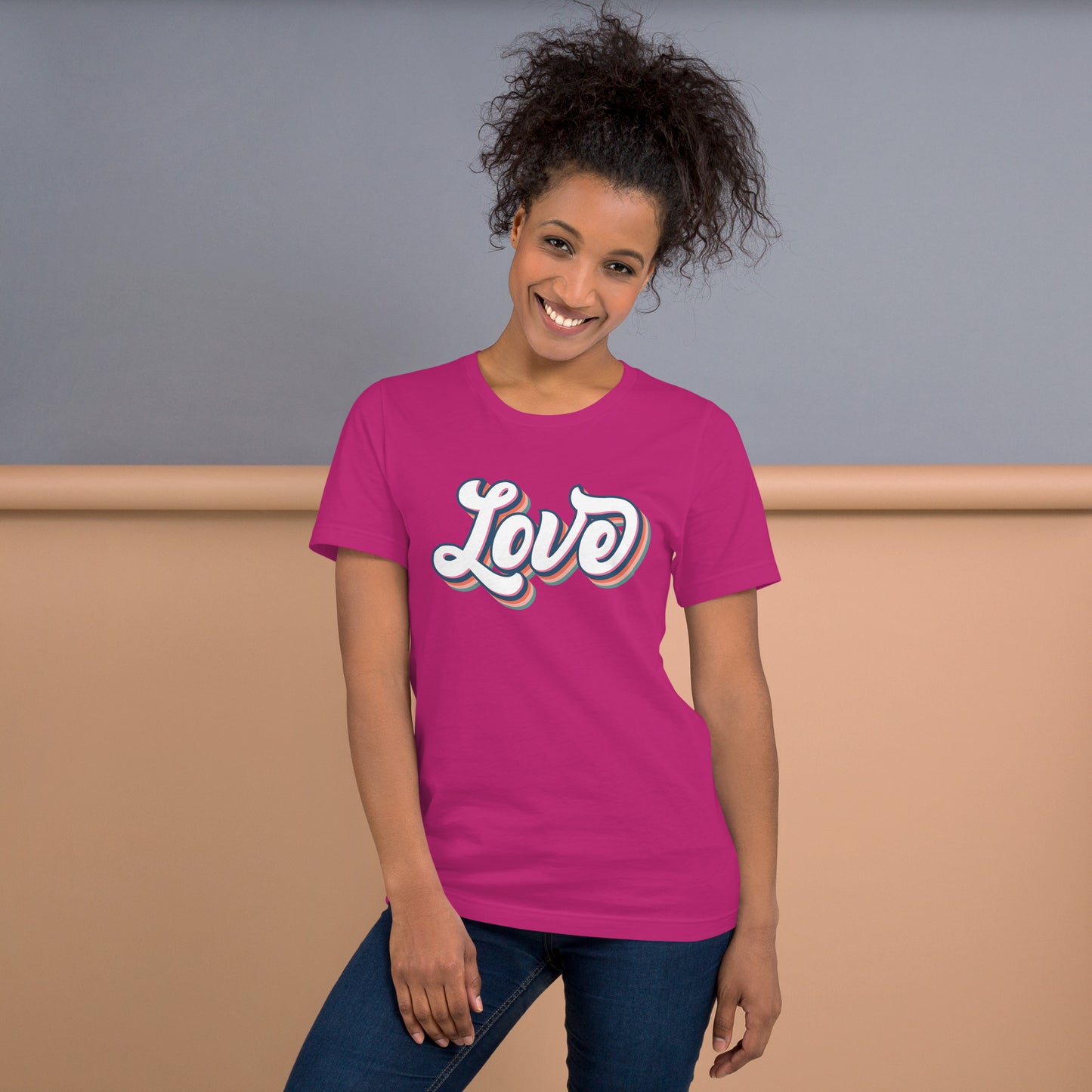 Camiseta retro de San Valentín con amor