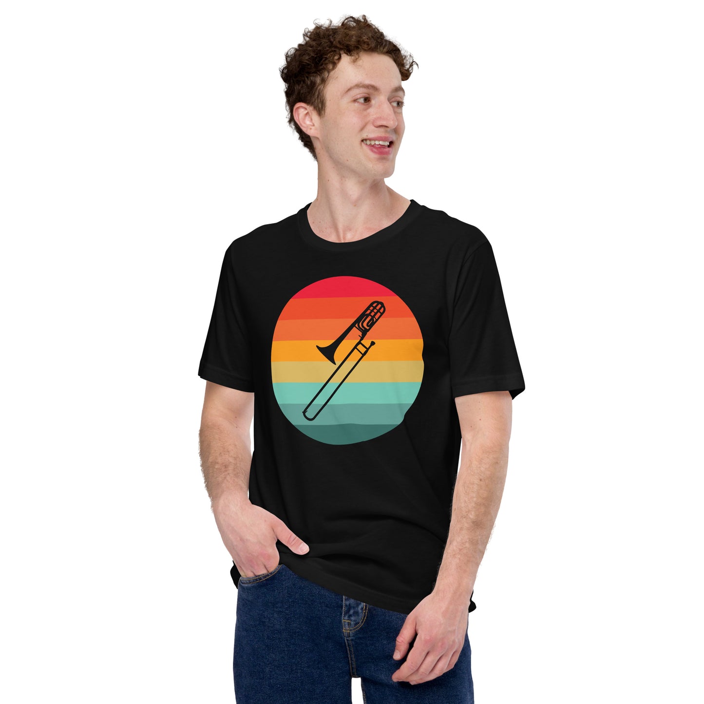 Camisa con serenata de trombón al atardecer