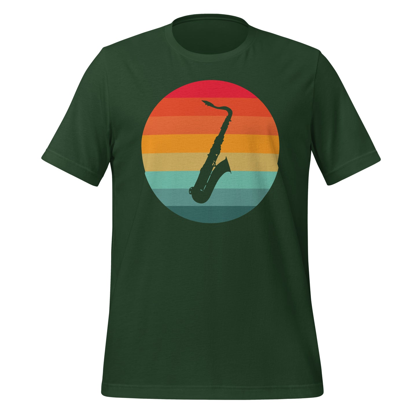 Camiseta con serenata de saxofón al atardecer