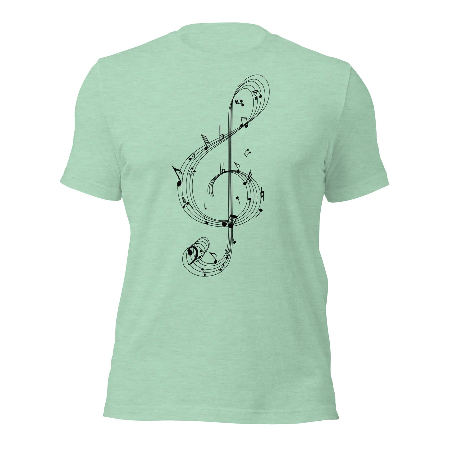 Camiseta con clave de sol y melodía caprichosa