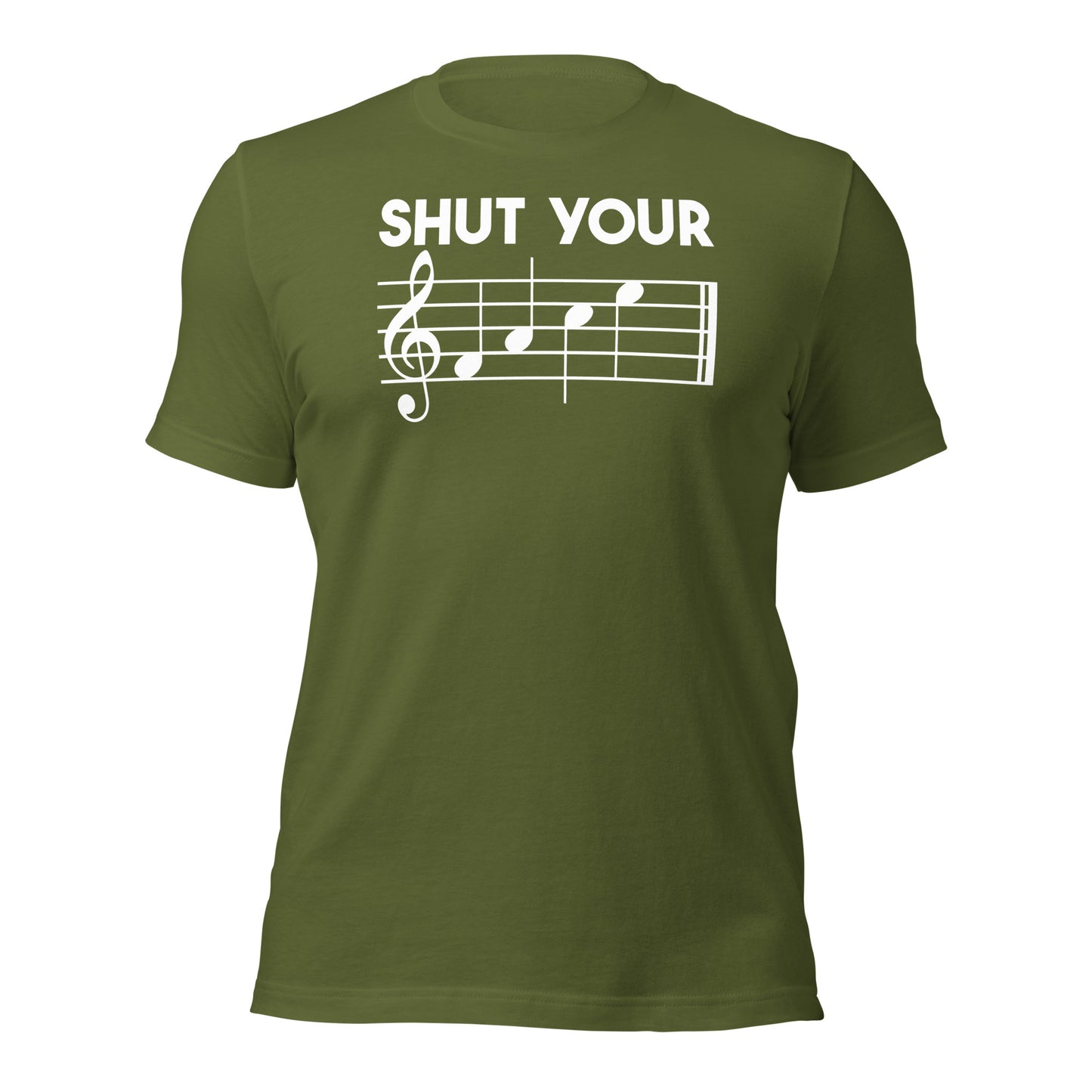 Cierra la cara Camiseta con notas musicales