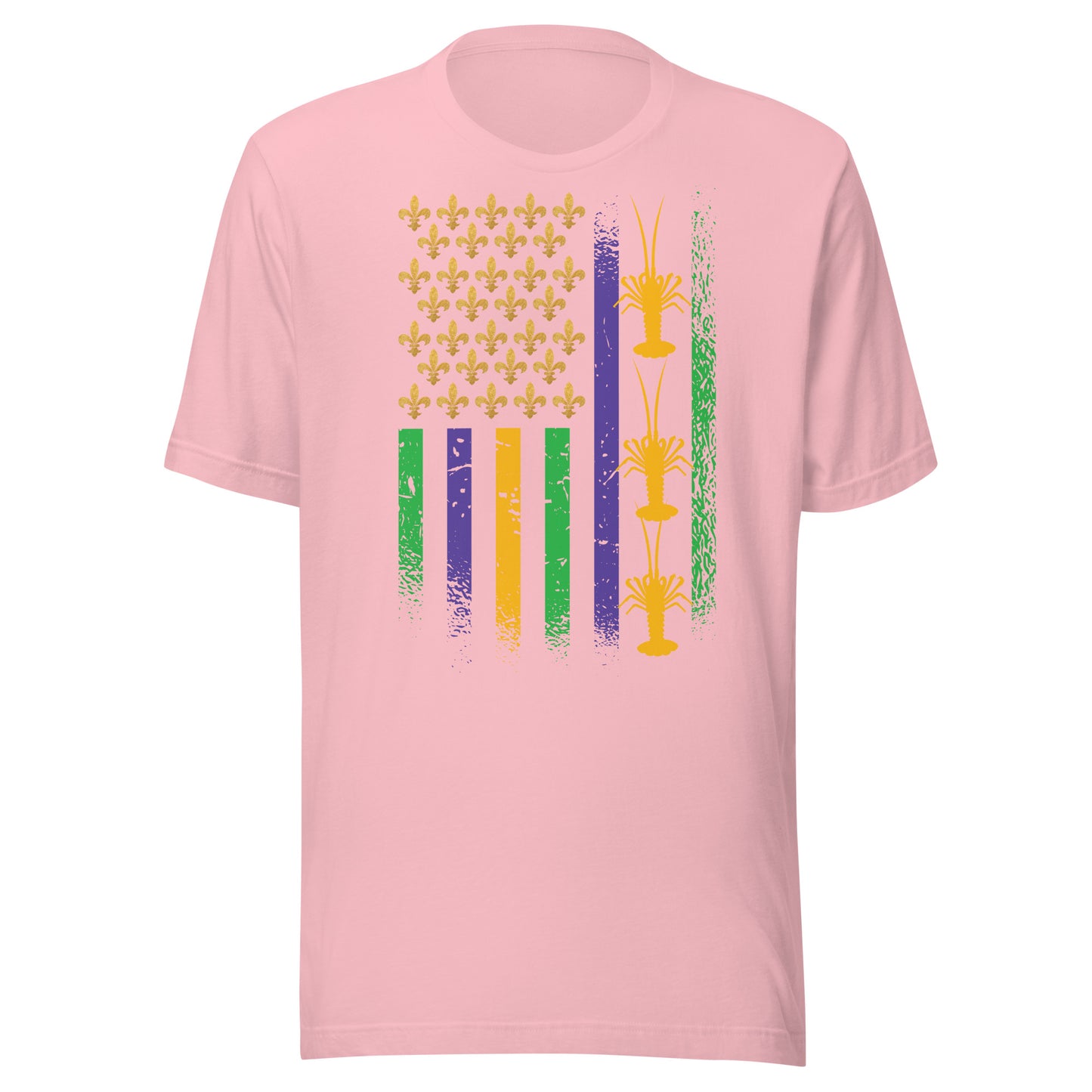 Camiseta con la bandera del Mardi Gras de cangrejos de río