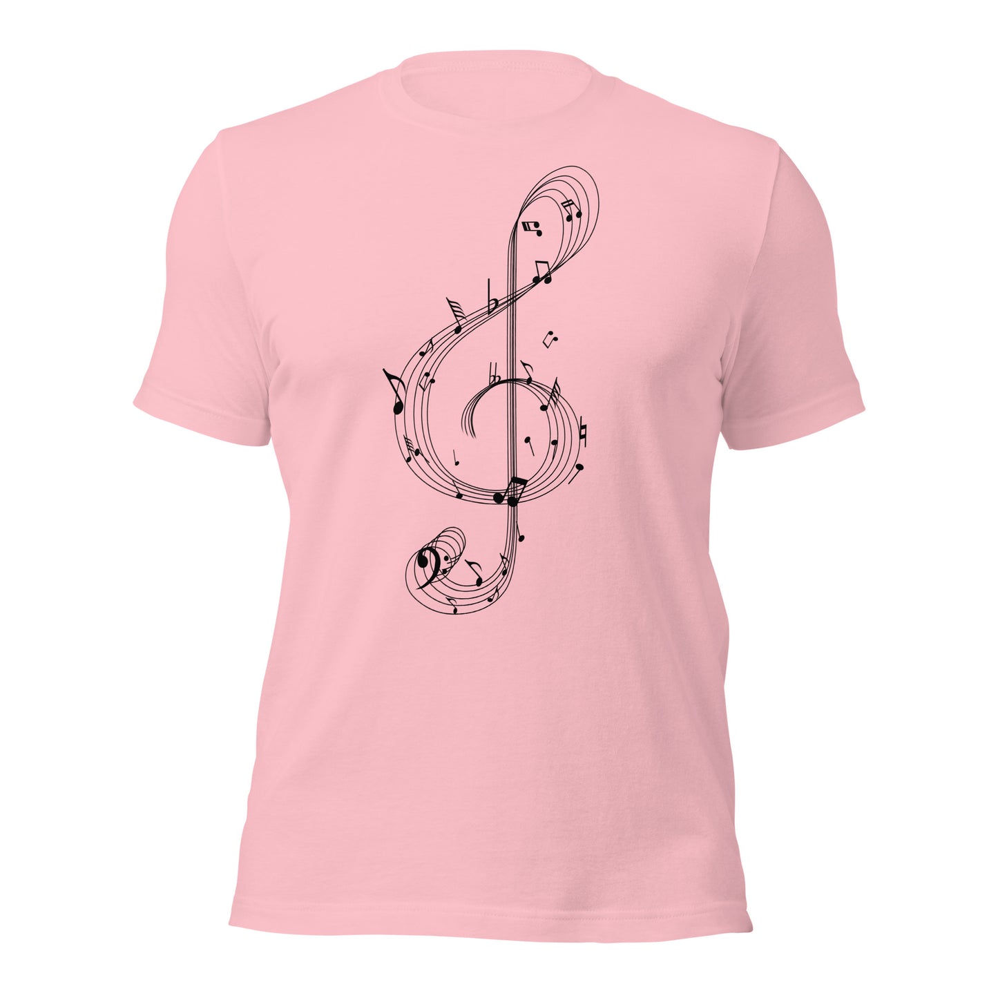 Camiseta con clave de sol y melodía caprichosa