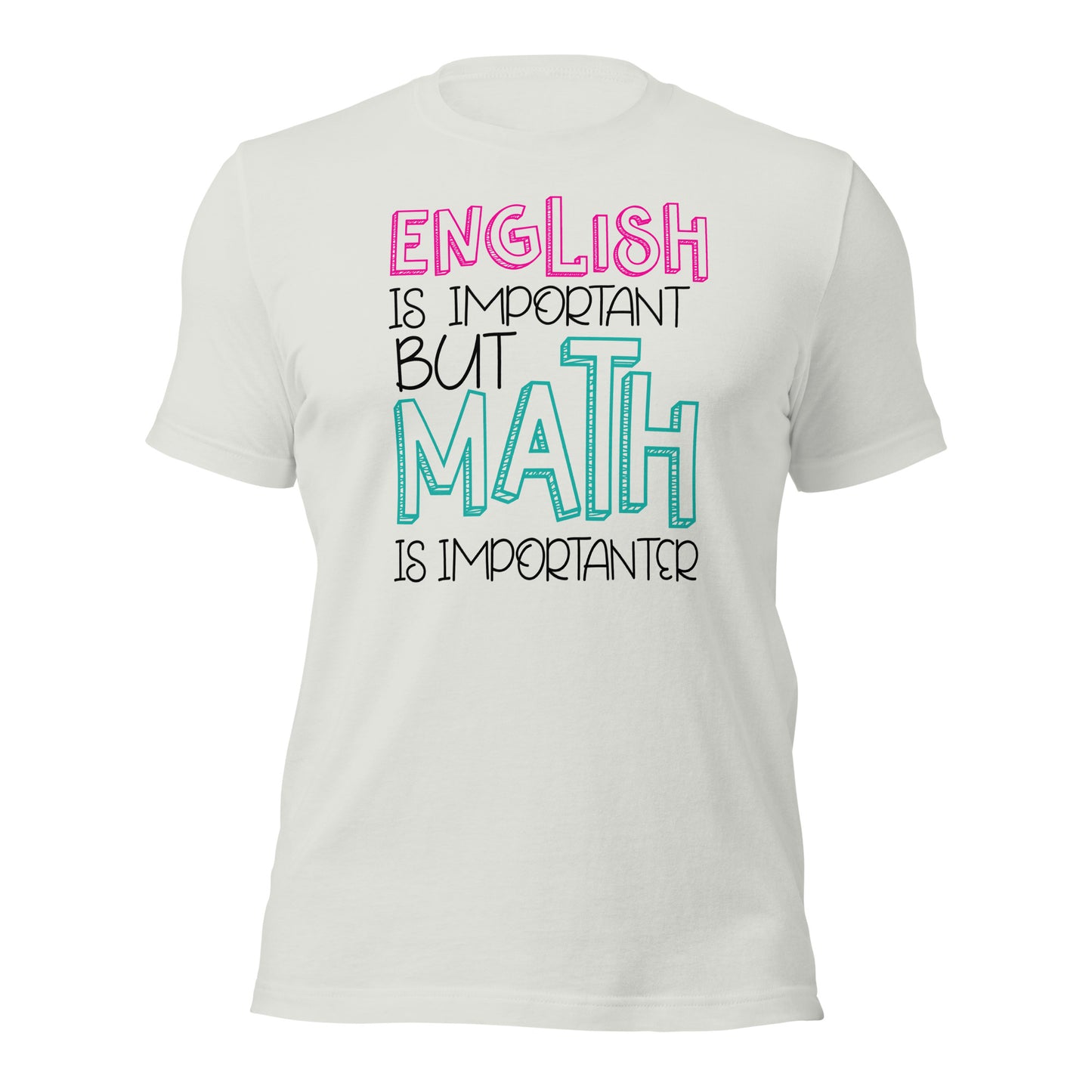 El inglés es importante, pero las matemáticas son aún más importantes. Camiseta del profesor.