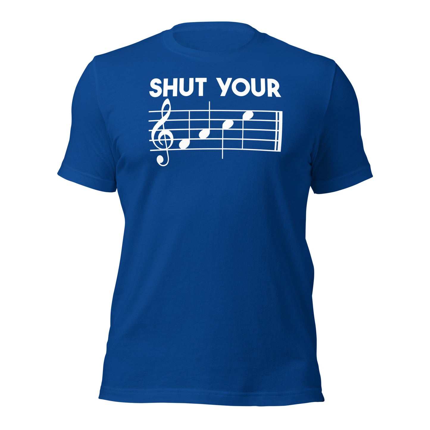 Cierra la cara Camiseta con notas musicales