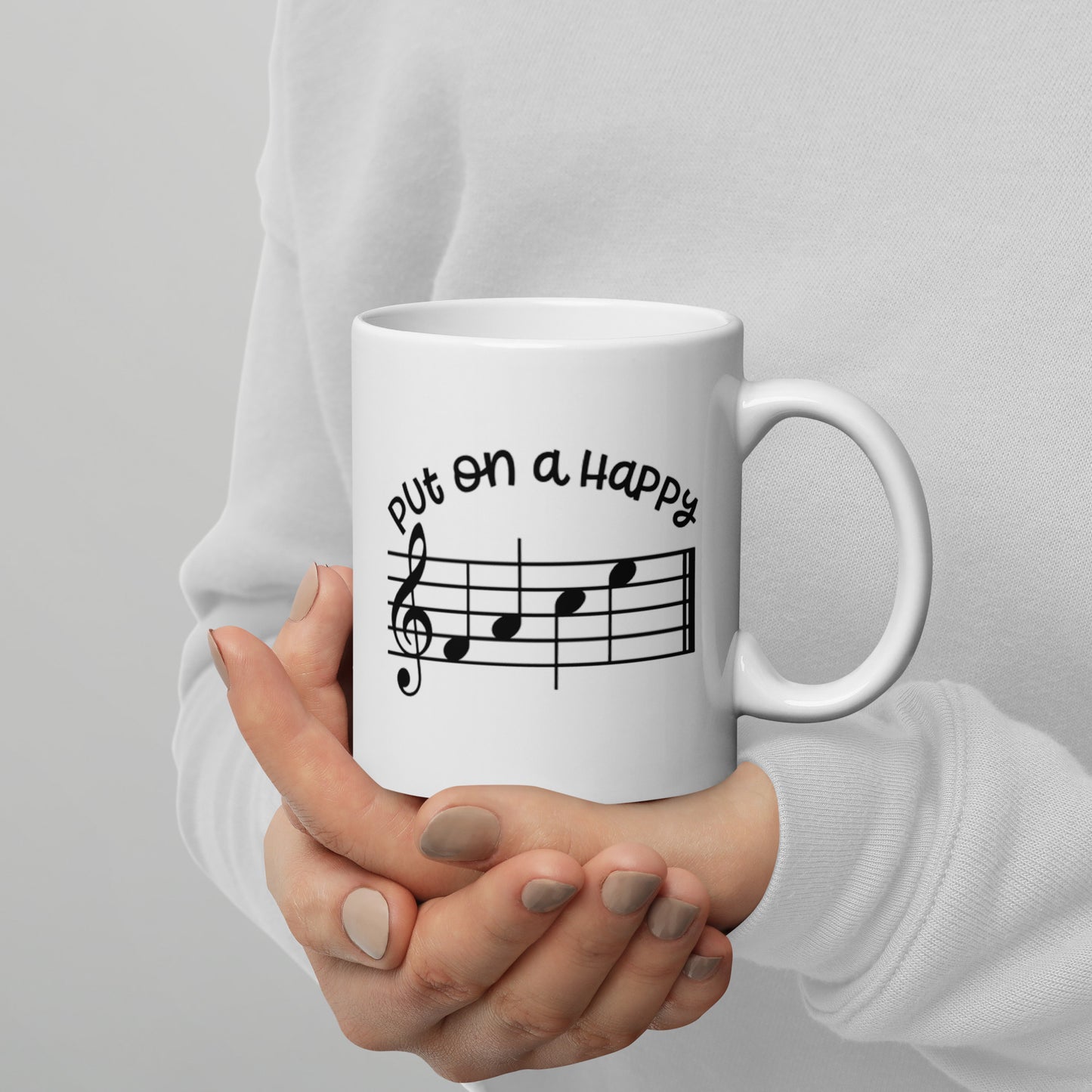 Taza "Pon una cara feliz"