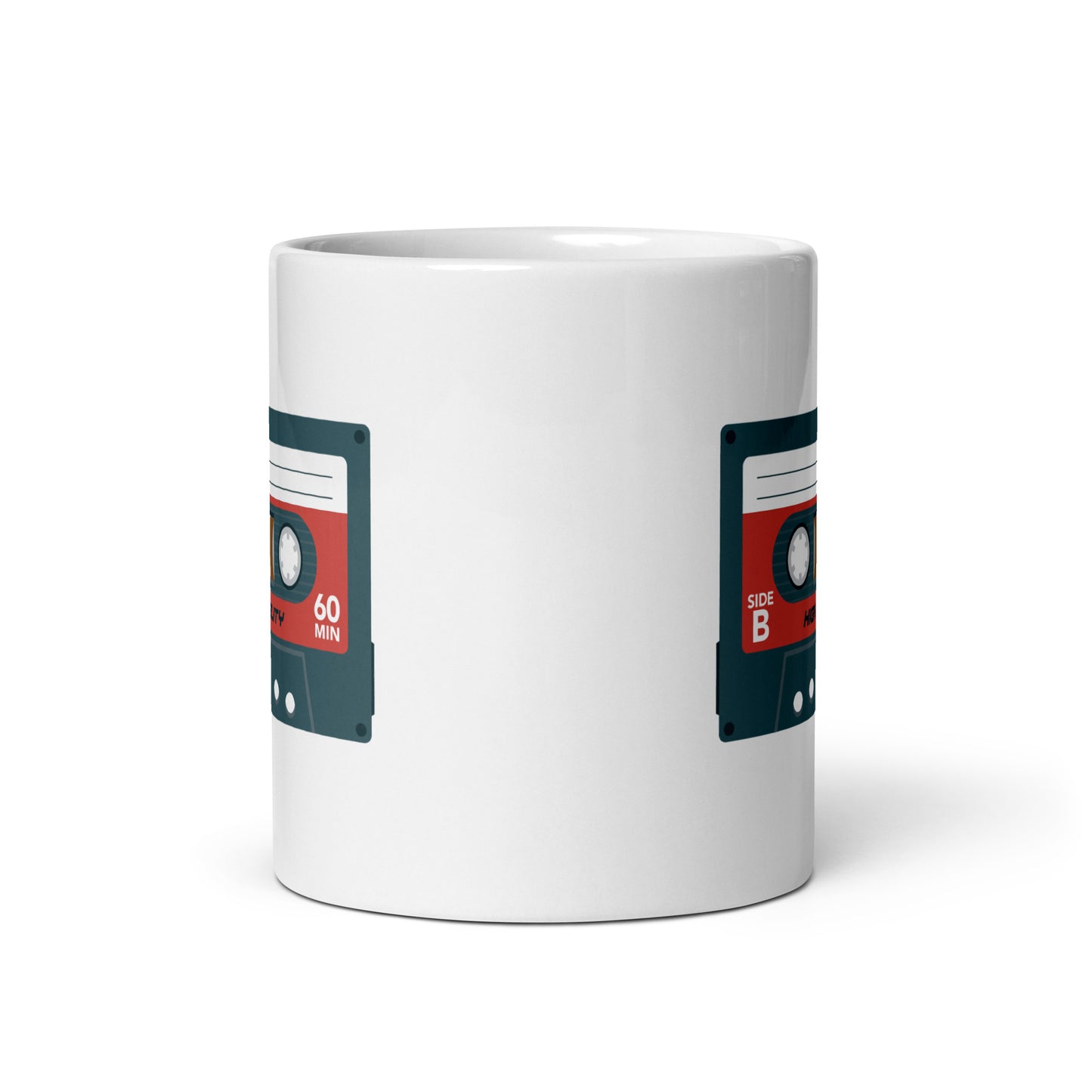 Taza de cinta de casete retro