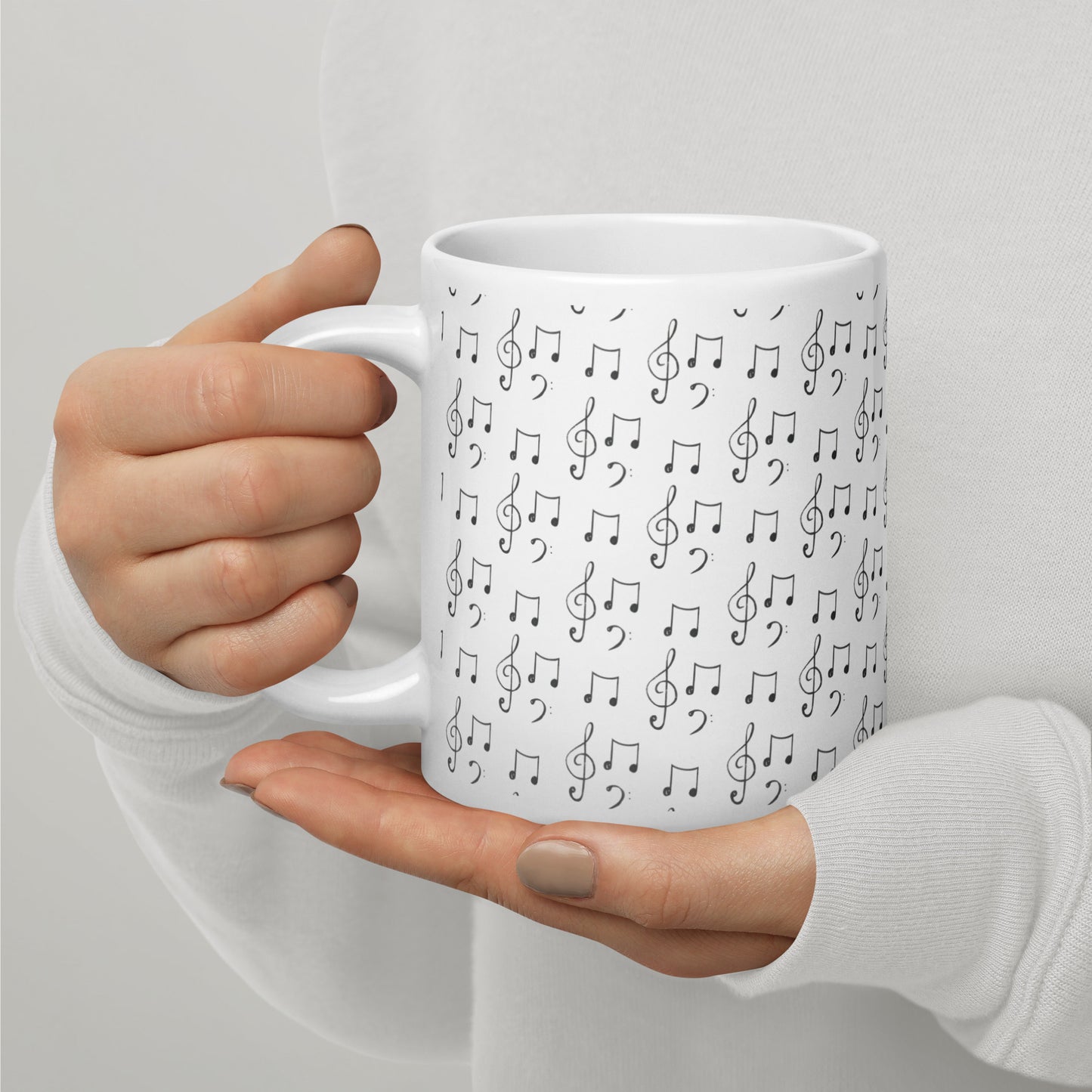 Taza de notas melódicas